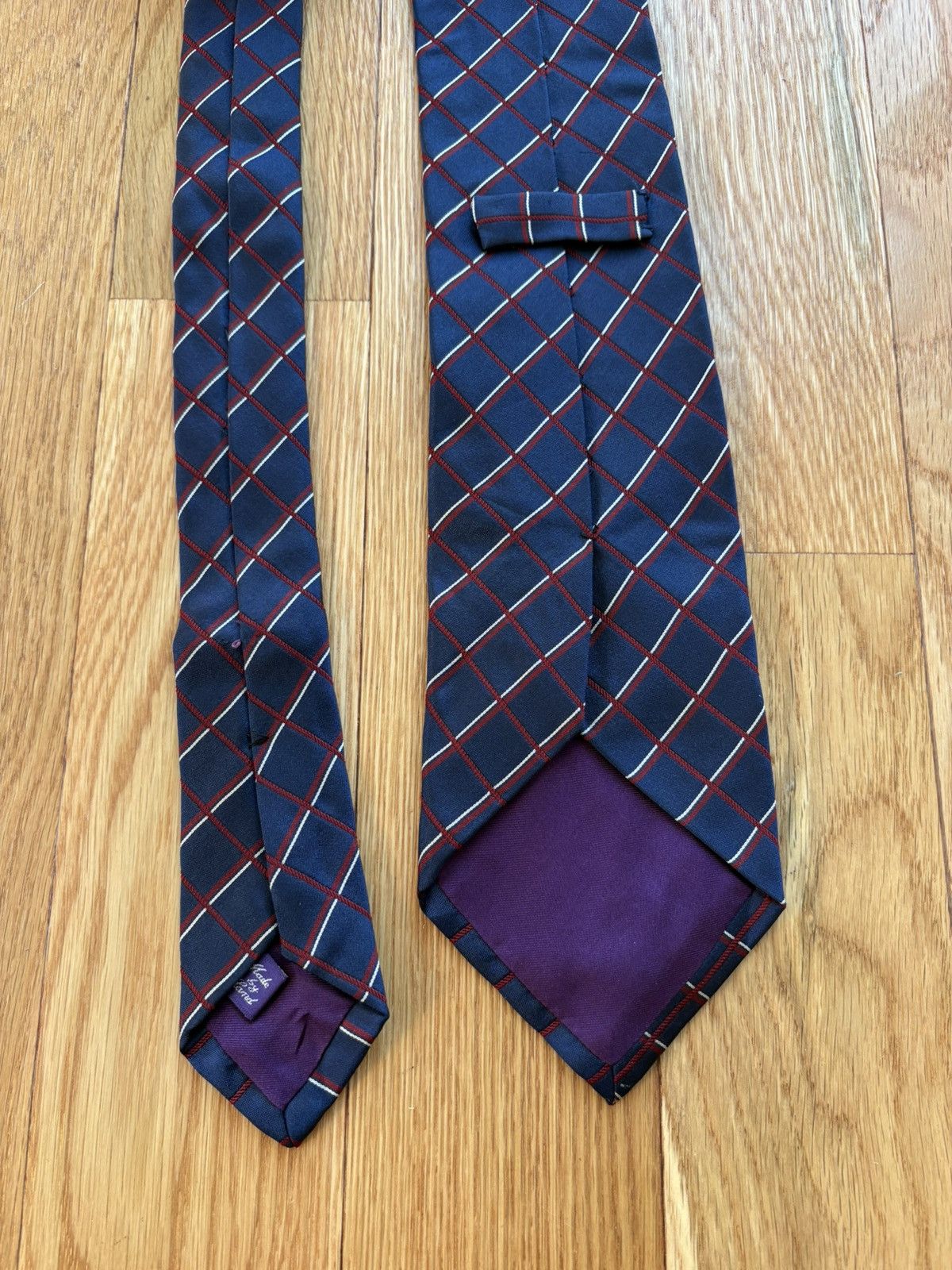 Ralph Lauren Purple Label Ralph Lauren Purple Label VTG 90s Windowpane Check Silk Tie Size ONE SIZE - 6 Thumbnail