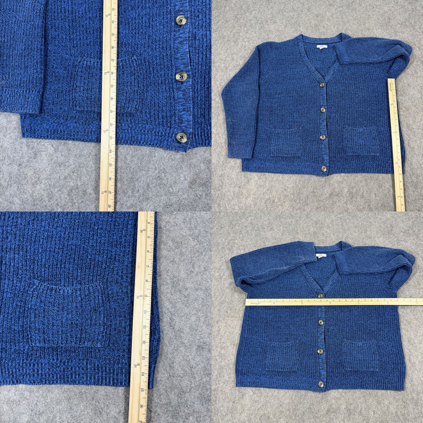 Croft & Barrow Croft & Barrow Button-Up Long-Sleeve Cardigan Knit Sweater Women's XL Blue Size XL / US 12-14 / IT 48-50 - 8 Thumbnail