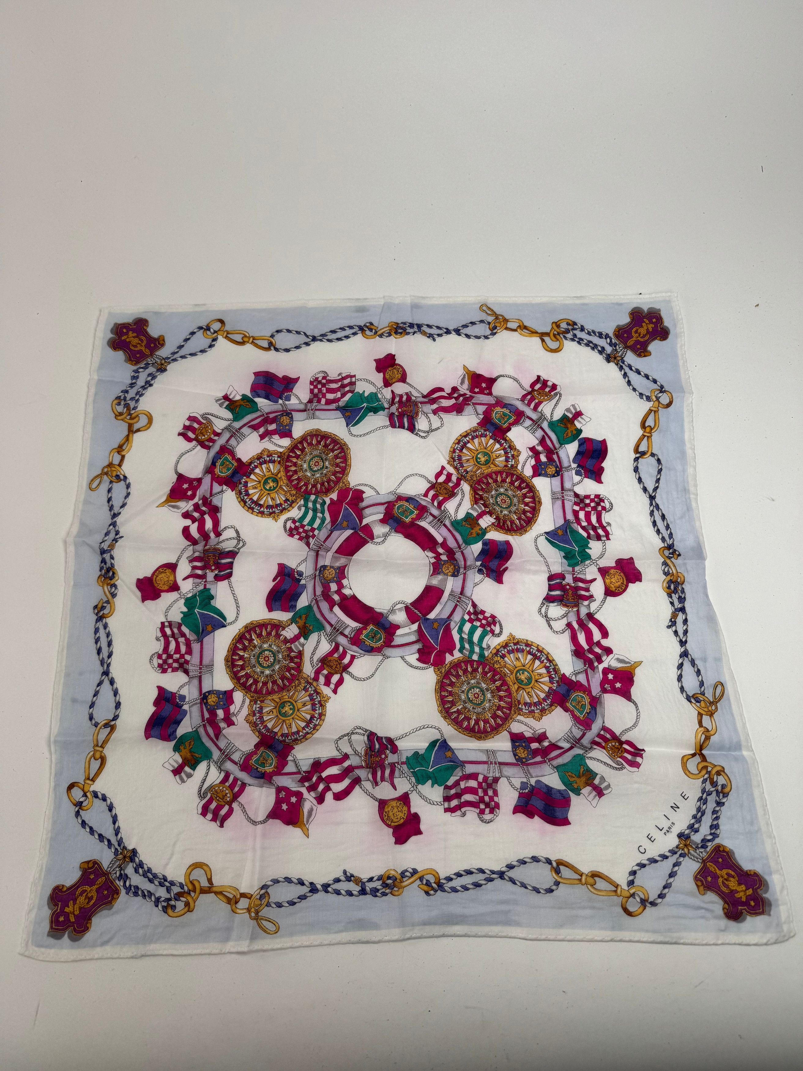Celine Vintage floral scarf Size ONE SIZE - 1 Thumbnail