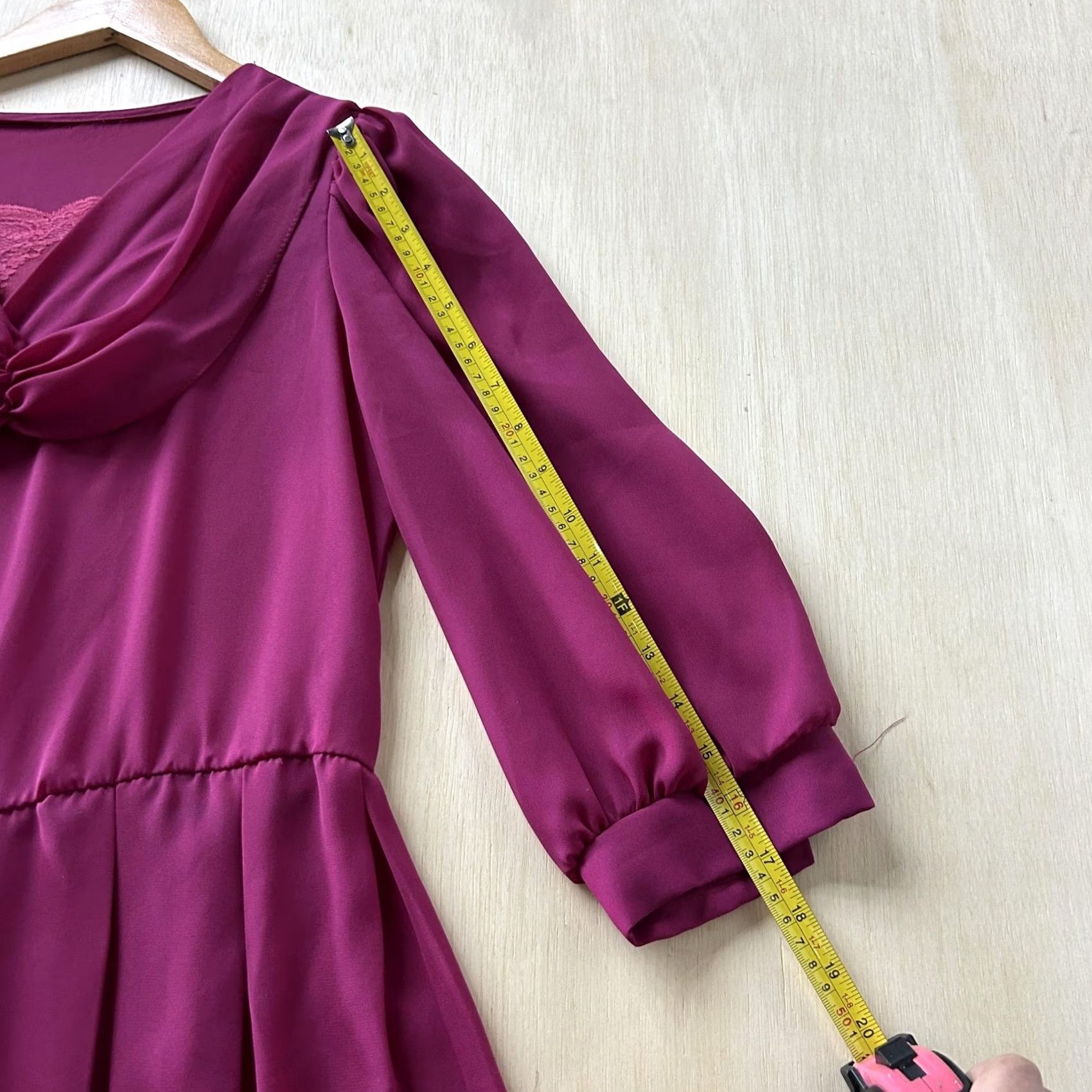Pinko VINTAGE Dress Women M Pink Chiffon Cowl Neck Pleated Fit & Flare Long Party Size M / US 6-8 / IT 42-44 - 6 Thumbnail