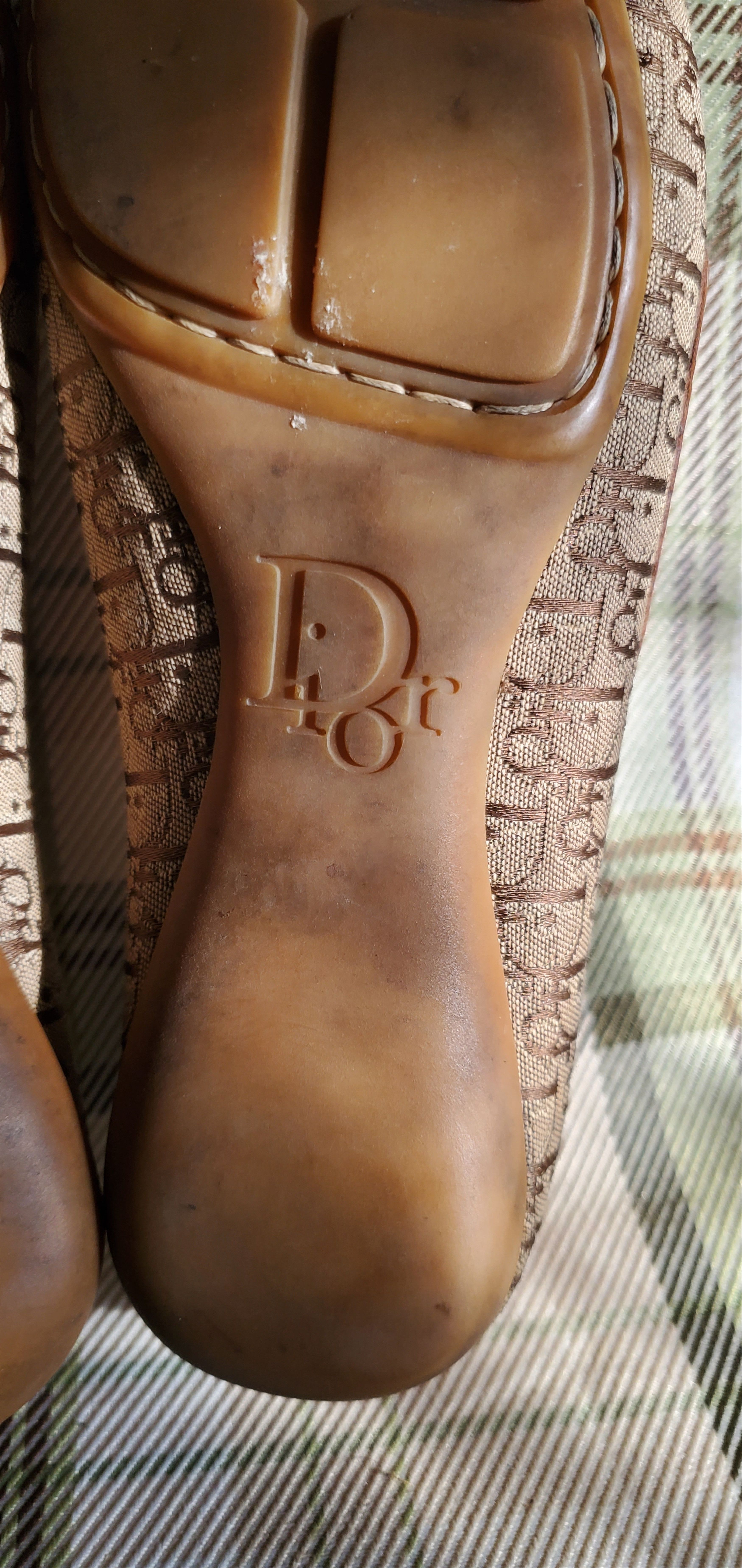Dior Dior Brown Canvas Leather Loafers Size US 5 / IT 35 - 4 Thumbnail