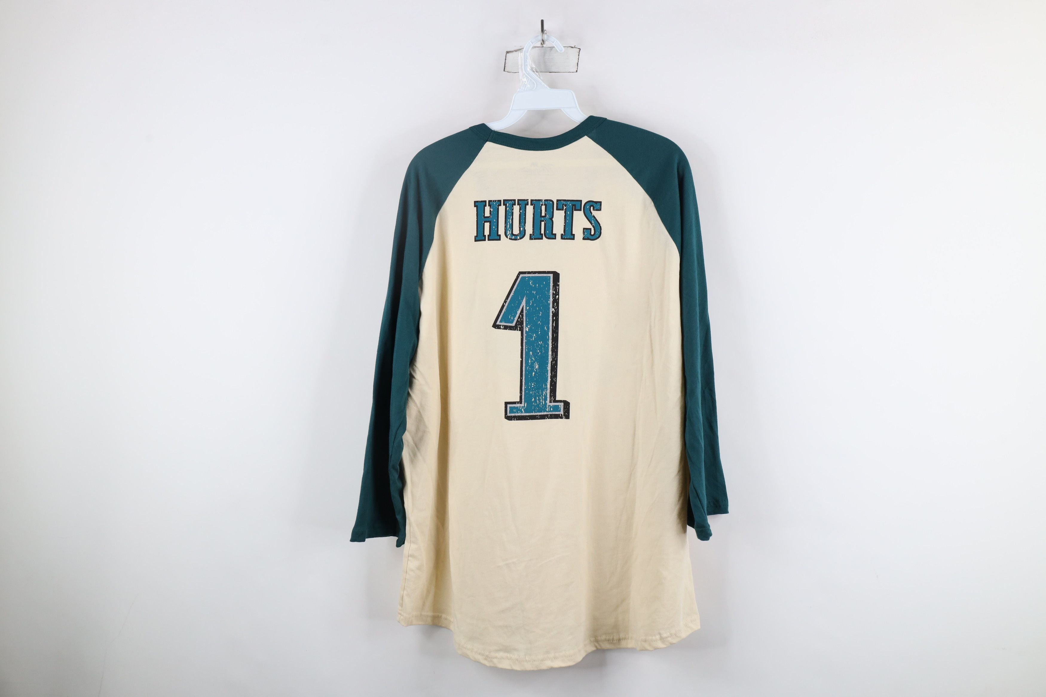 Majestic × Vintage Majestic Philadelphia Eagles Baseball Raglan T-Shirt Jersey Size US XXL / EU 58 / 5 - 8 Thumbnail