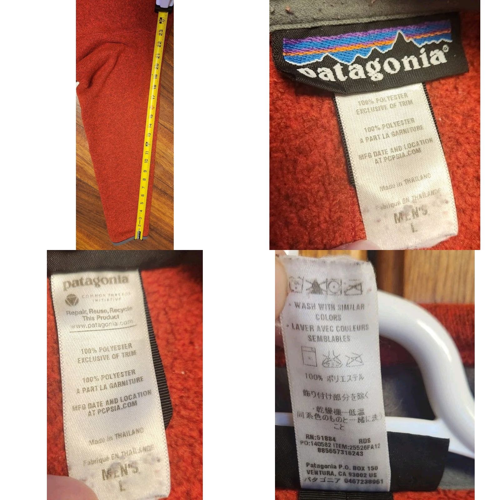 Patagonia VINTAGE Patagonia Fleece Jacket Mens L Red Full Zip Pockets 90s Retro Outdoor Classic Dad Season Winter Fall Zip Vented Size US L / EU 52-54 / 3 - 9 Thumbnail