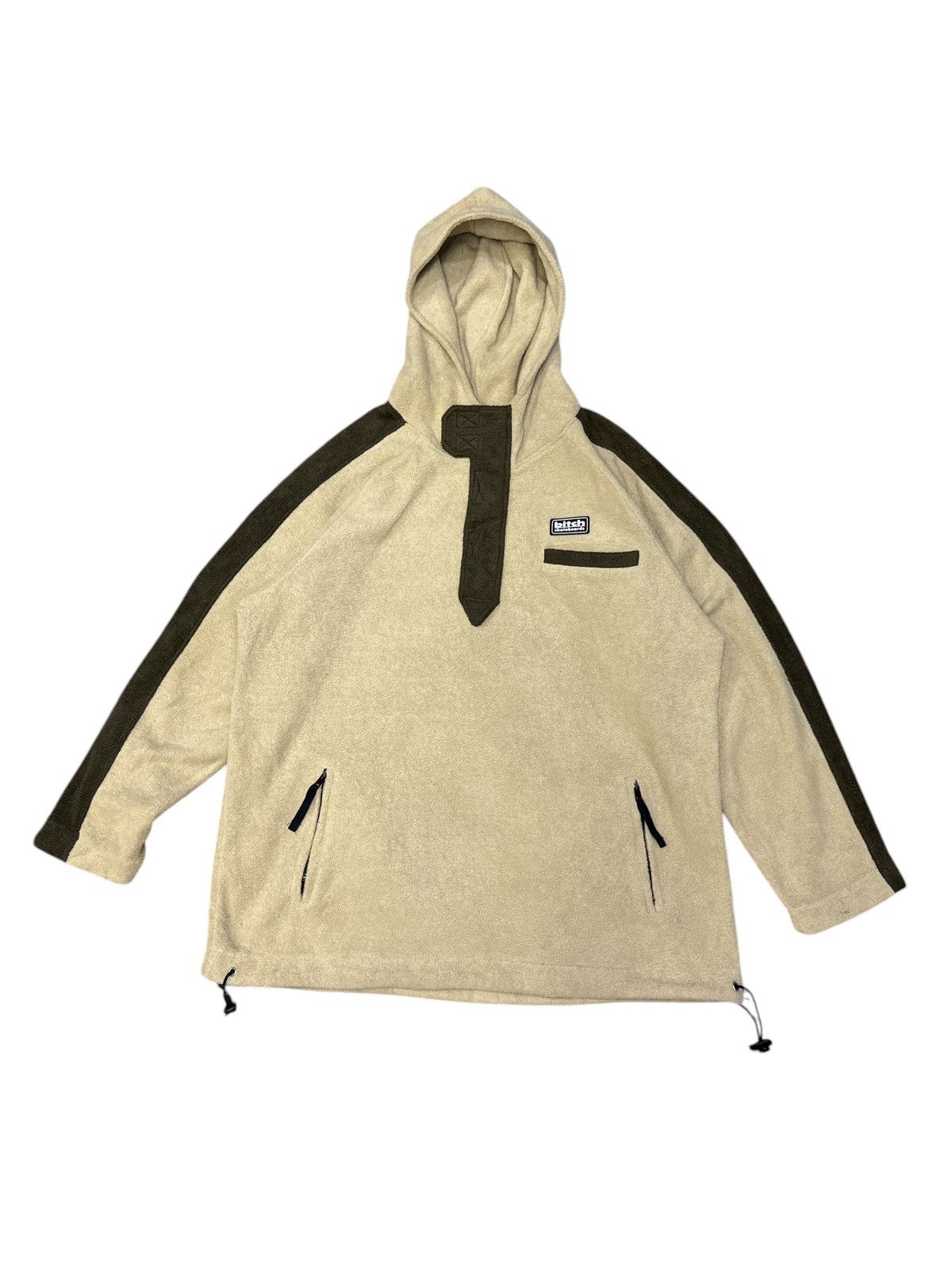 VINTAGE 1990s BITCH SKATEBOARD SHERPA FLEECE HOODIE JACKET