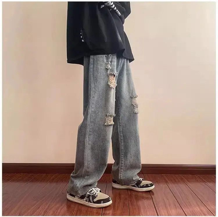 Japanese Brand Straight casual ruffled distressed jeans Size US 32 / EU 48 - 5 Thumbnail