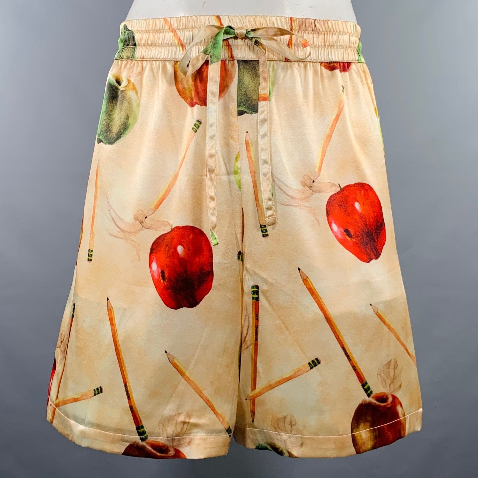Nahmias NAHMIAS SS23 Size XXXL Print Silk Blend Drawstring Shorts Size US 40 / EU 56 - 1 Thumbnail
