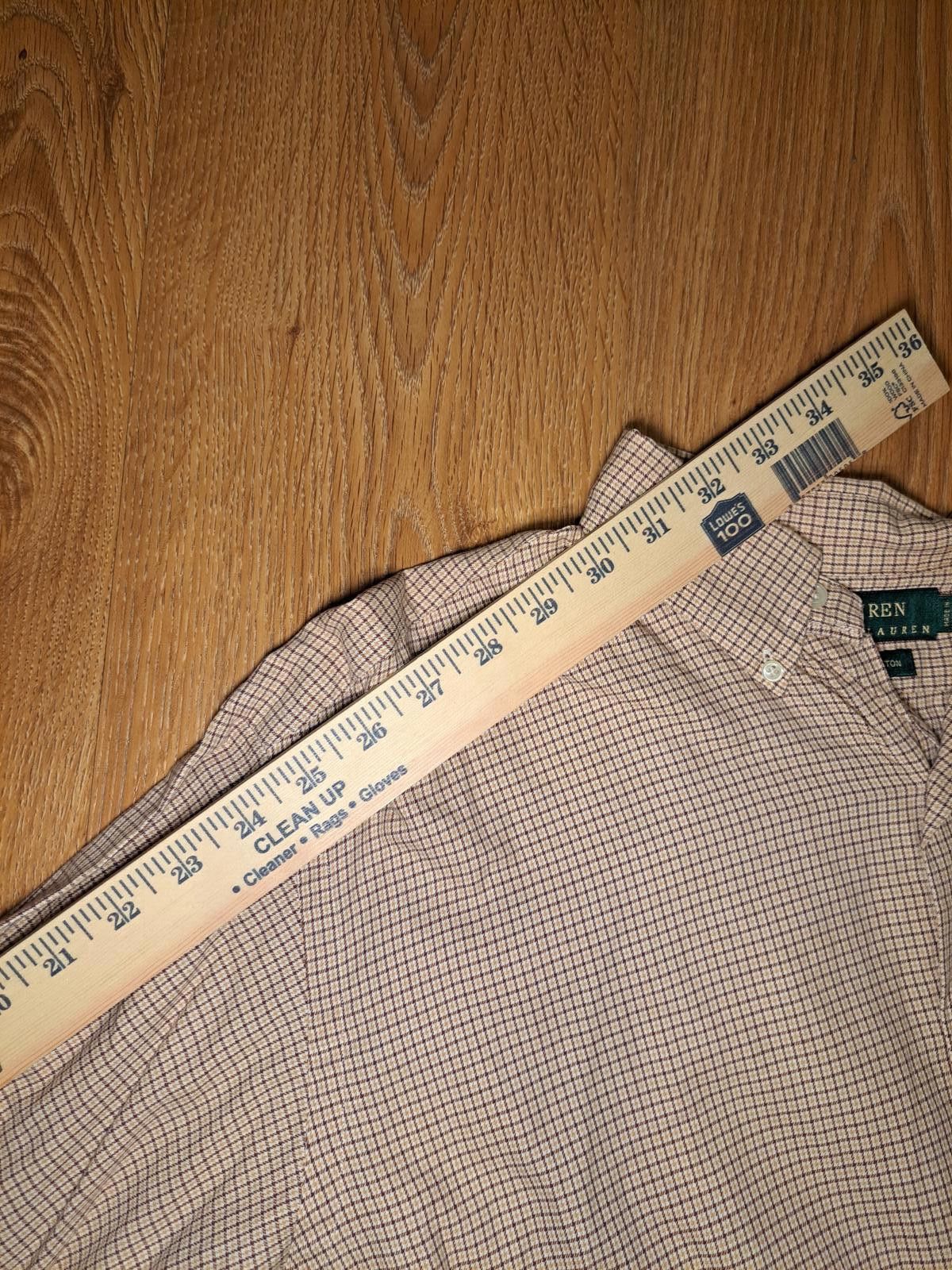 Polo Ralph Lauren Ralph Lauren Dress Shirt Mens Large Orange Houndstooth Check Size 42R - 7 Thumbnail