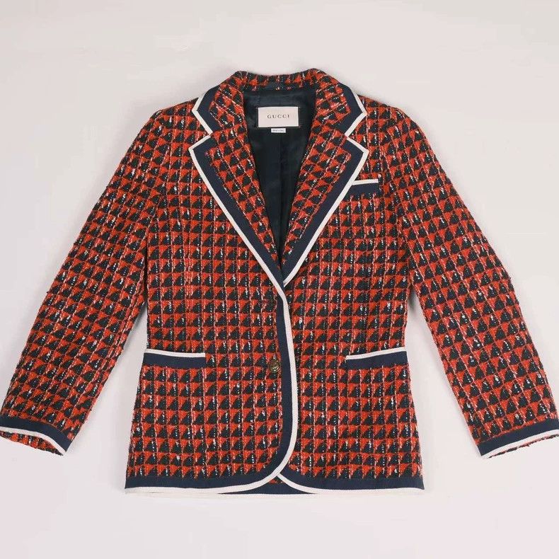 Gucci Gucci Thousand-bird check tweed suit jacket 2503-Nextarrow Size US XS / EU 42 / 0 - 1 Thumbnail