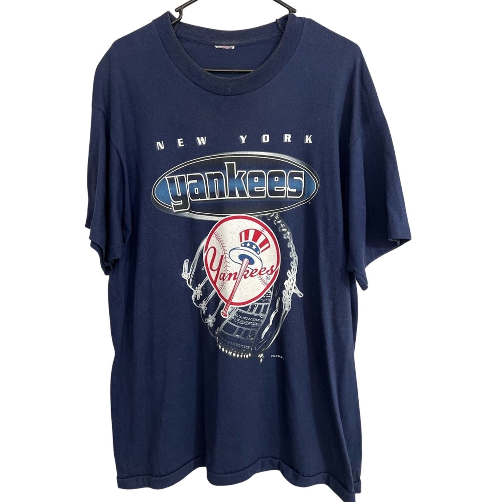 MLB Vintage 90’s NY Yankees Single Stitch Graphic Shirt USA Made Size US XL / EU 56 / 4 - 1 Thumbnail