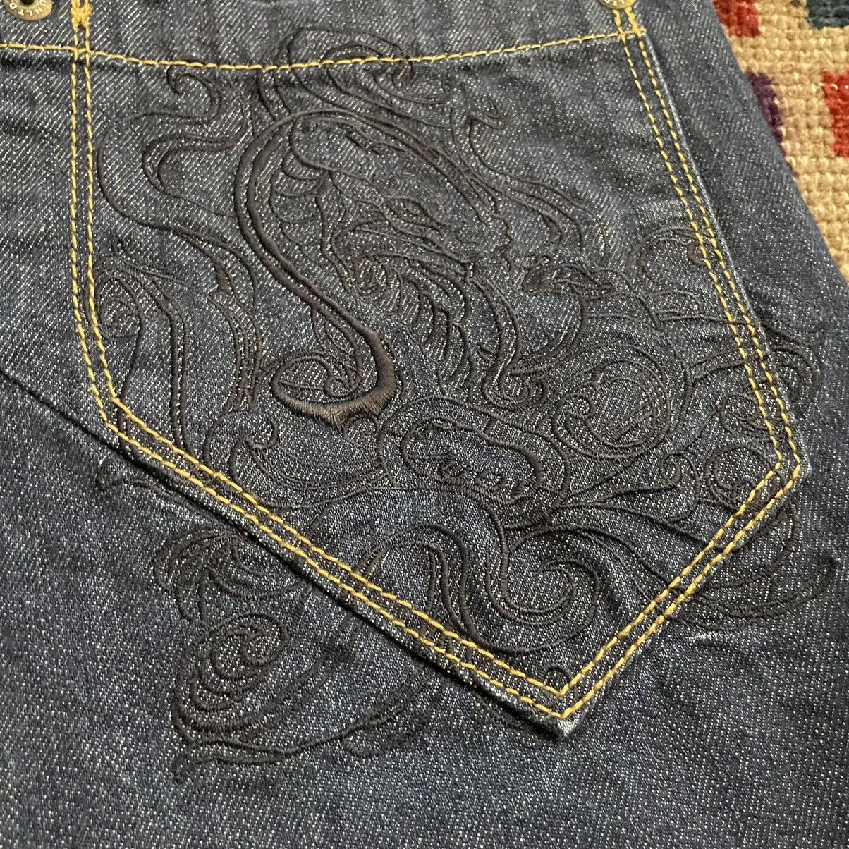 Ecko Unltd. Crazy Cyber Y2K Dragon Ecko Denim Shorts Size US 32 / EU 48 - 5 Thumbnail