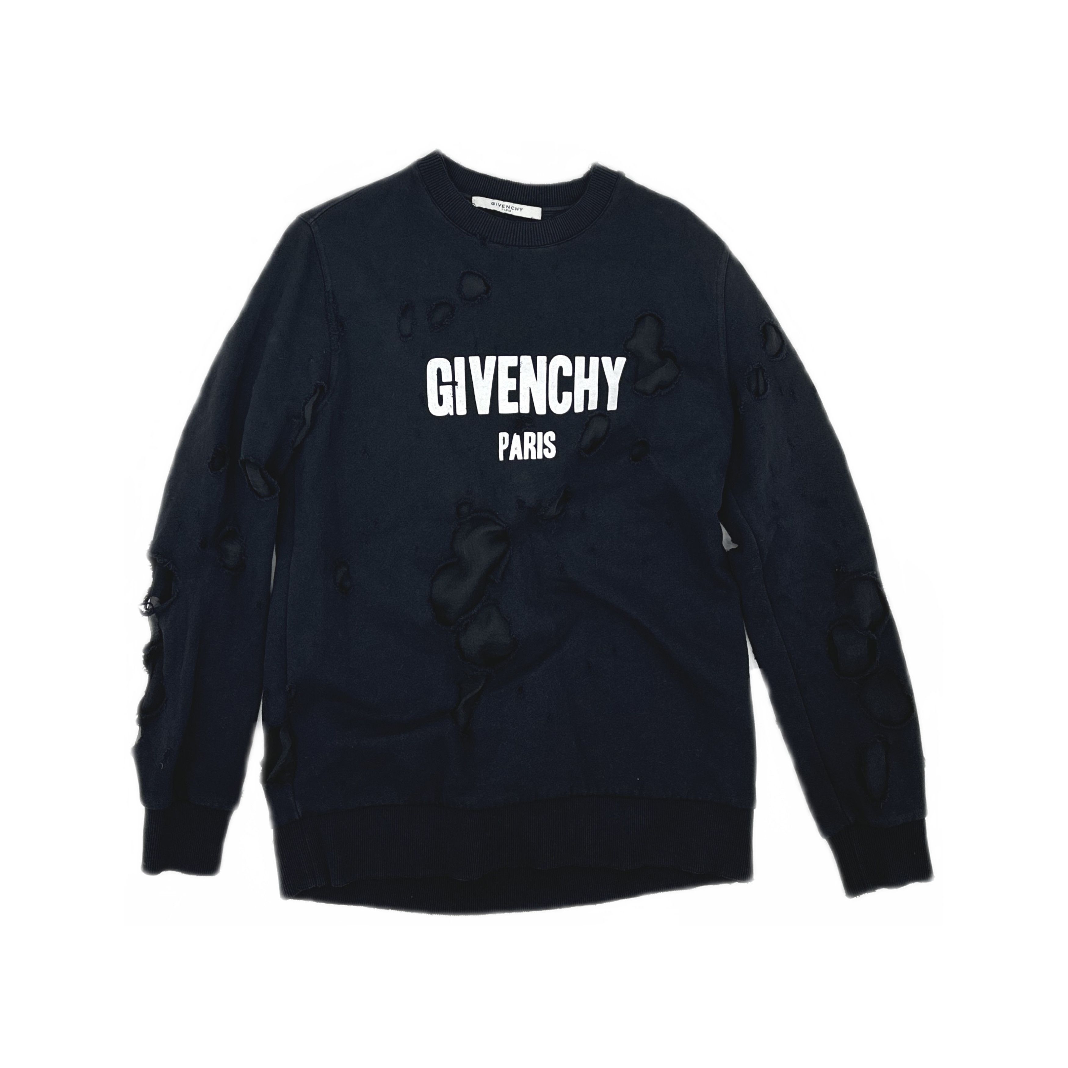 Givenchy Givenchy Logo Distressed Sweatshirt Size XS Size US XS / EU 42 / 0 - 1 Thumbnail