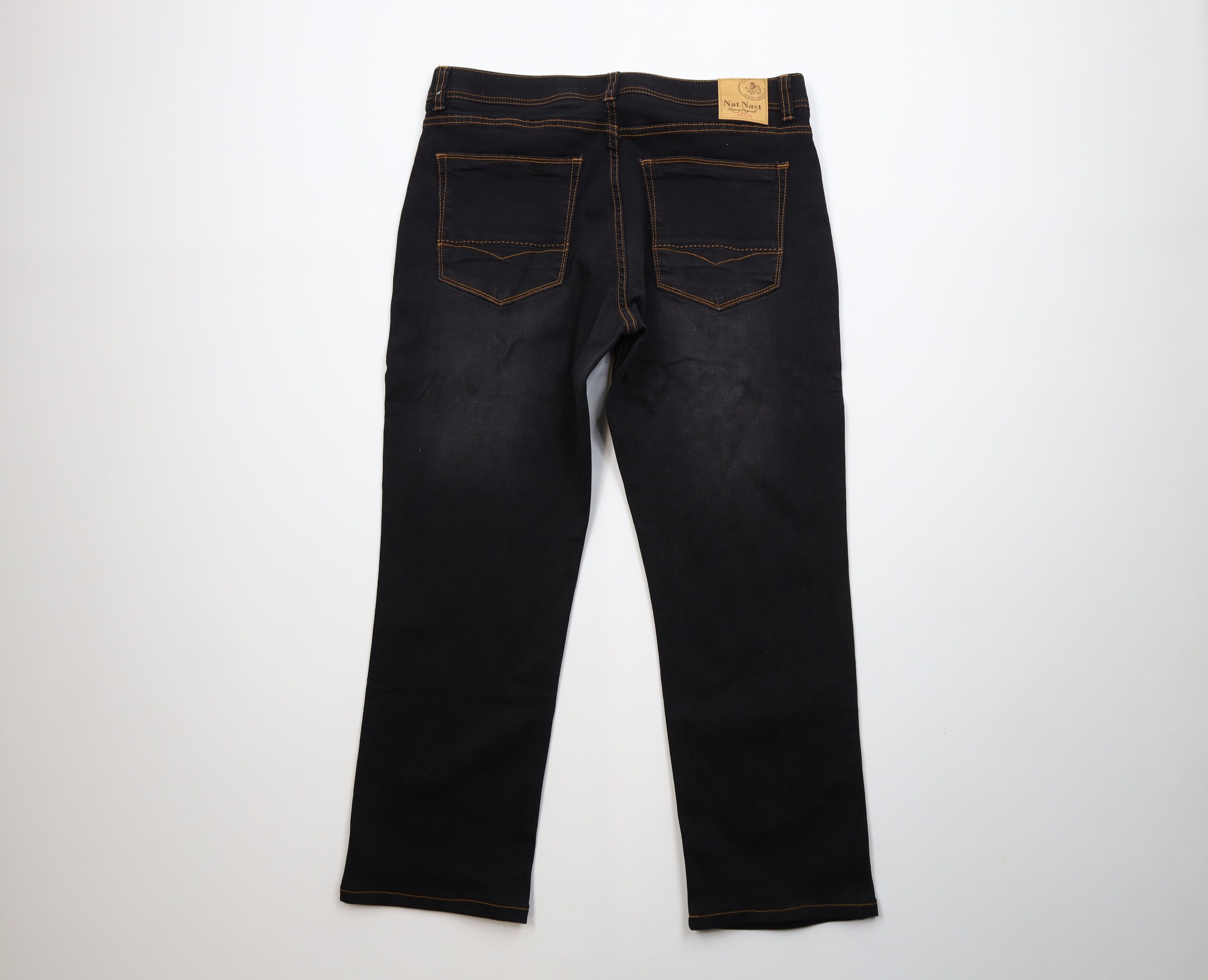 Nat Nast Nat Nast Luxury Originals Stretch Straight Leg Denim Jeans Size US 34 / EU 50 - 9 Thumbnail