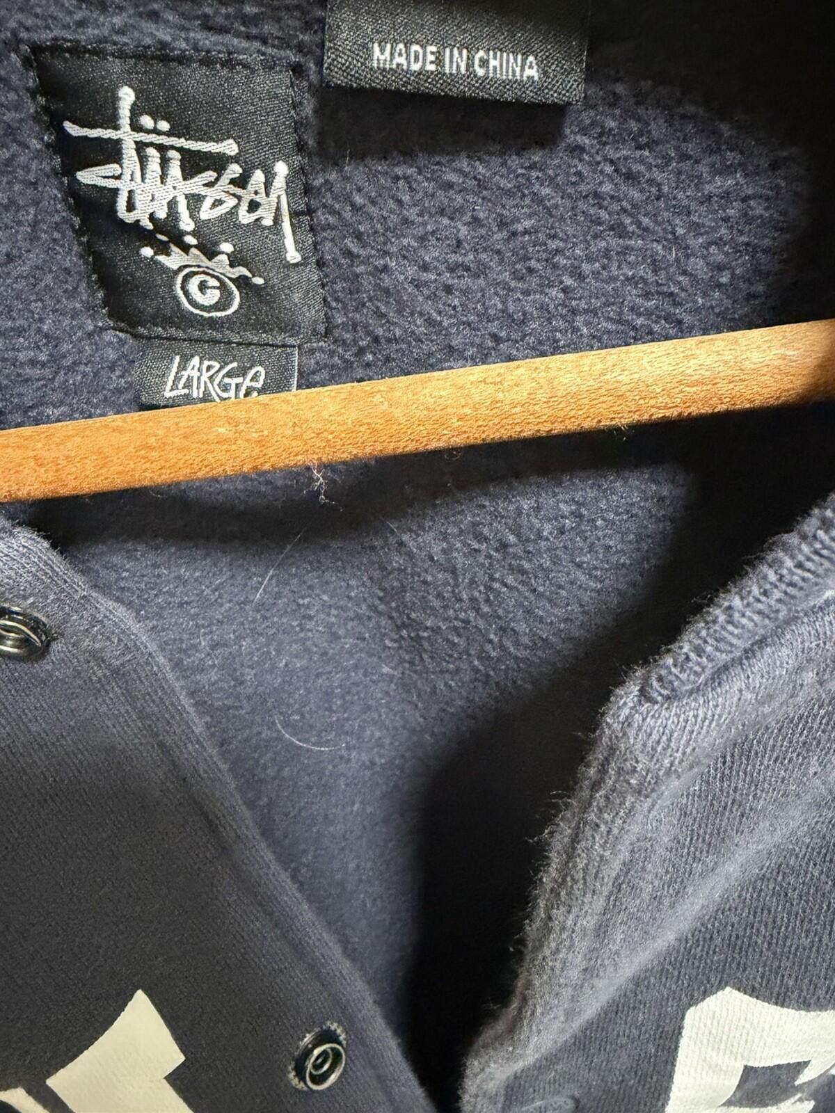 Stussy Vintage Stussy Navy Bomber Varsity Jacket Spell Out L Size US L / EU 52-54 / 3 - 2 Thumbnail