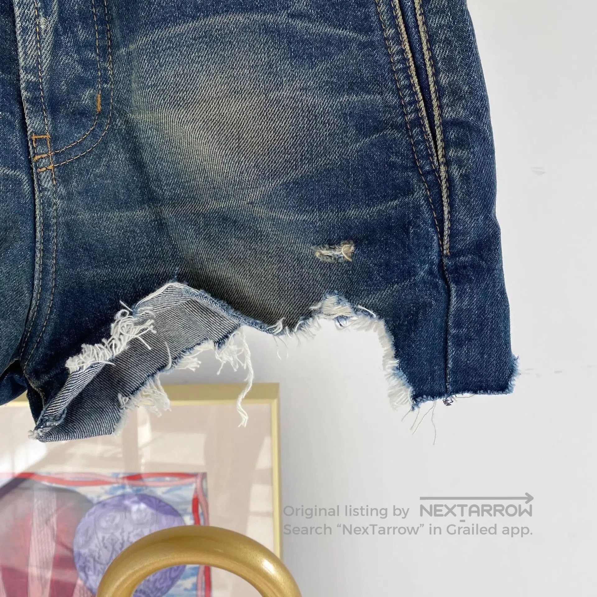 Saint Laurent Paris Saint Laurent Blue Denim Shorts 25. Size 25" / US 0 / IT 36 - 4 Thumbnail