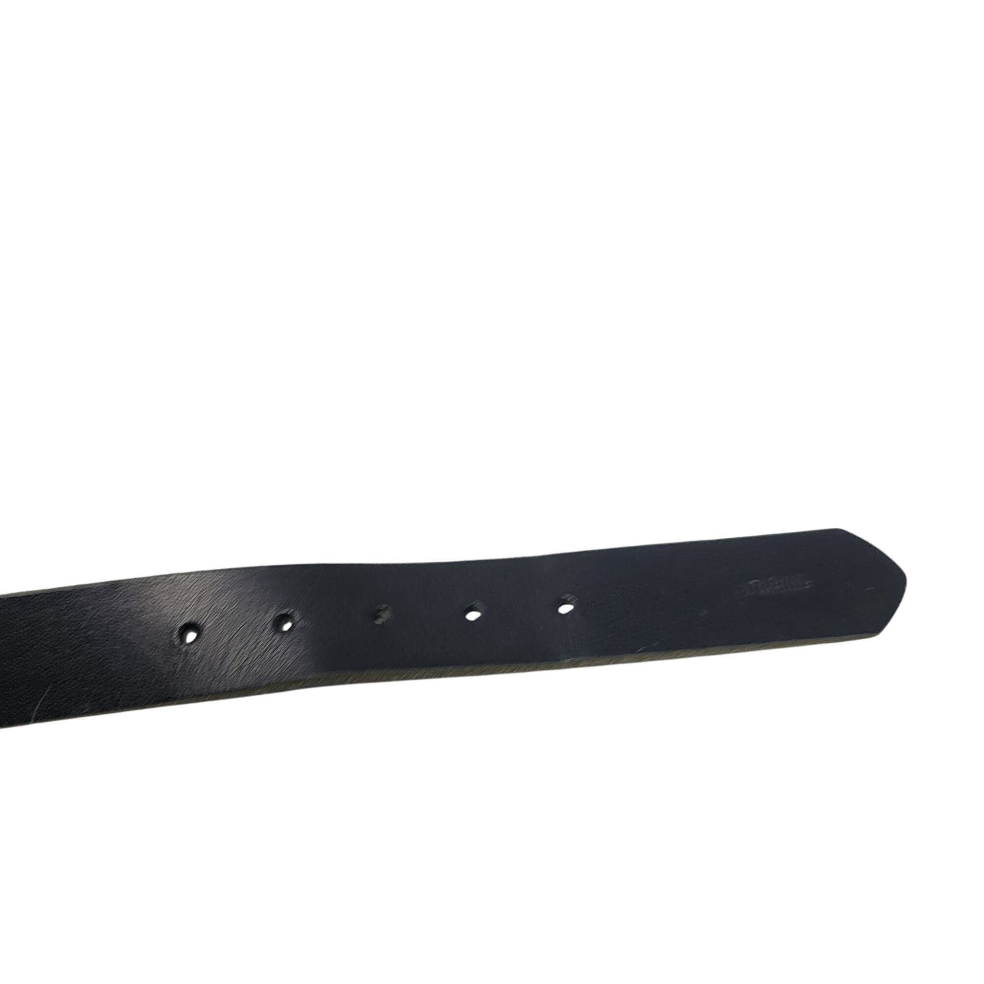 Diesel Mens Diesel Black Italian Genuine Leather Belt Sz S Logo Emb Size 30 - 8 Thumbnail