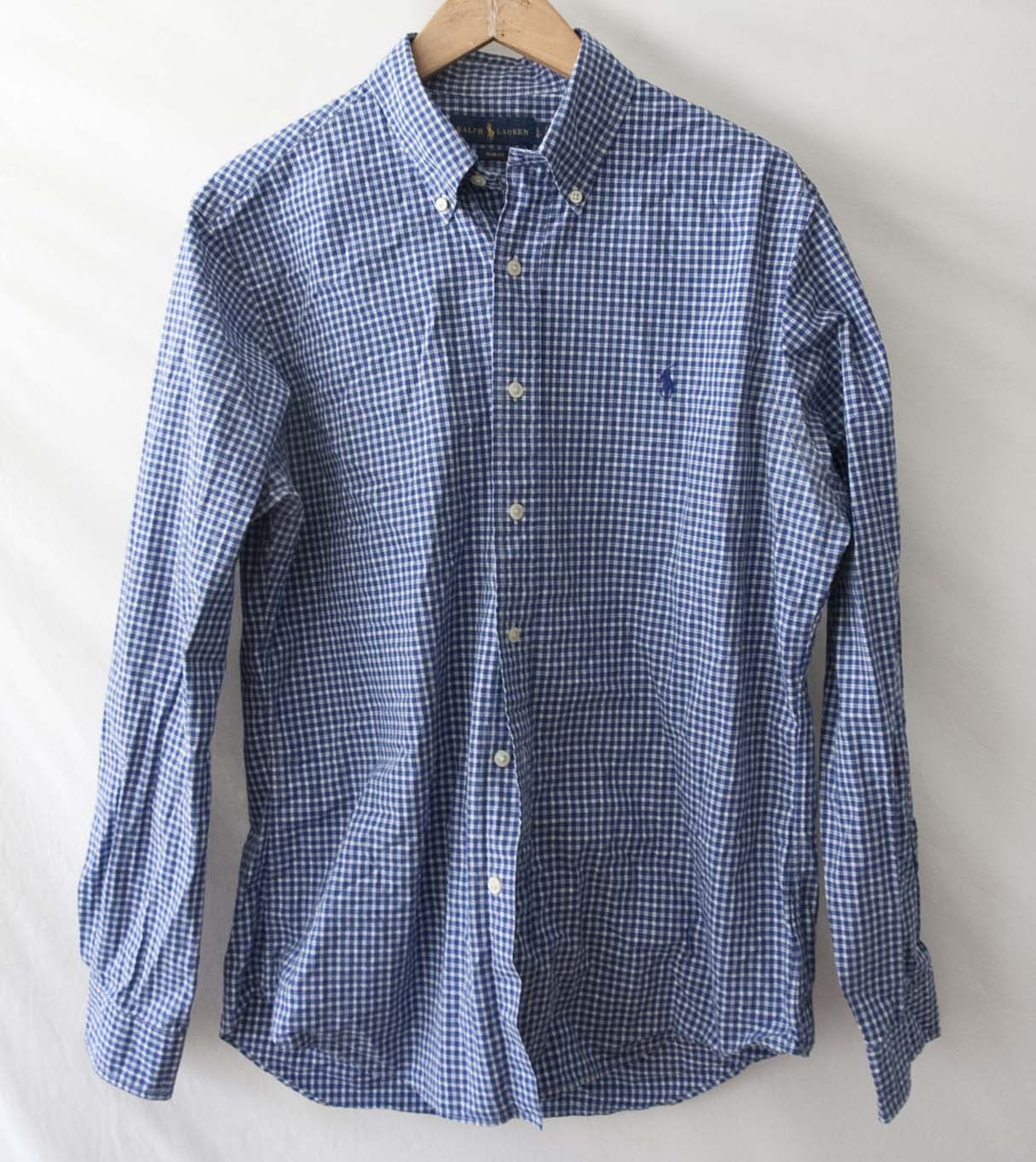 Polo Ralph Lauren Ralph Lauren Shirt Size Slim Fit Size L Blue Plaid Size US L / EU 52-54 / 3 - 1 Thumbnail