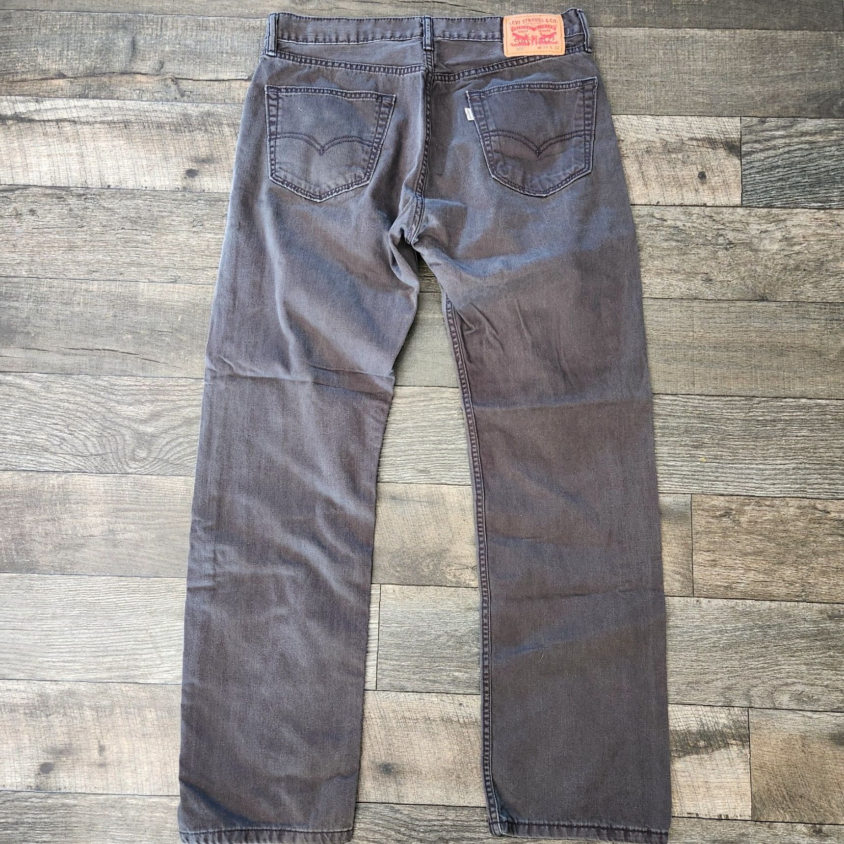 Levi's Levi's 505 Jeans Men 34X32 Regular Straight Denim Gray Tab Size US 34 / EU 50 - 6 Thumbnail