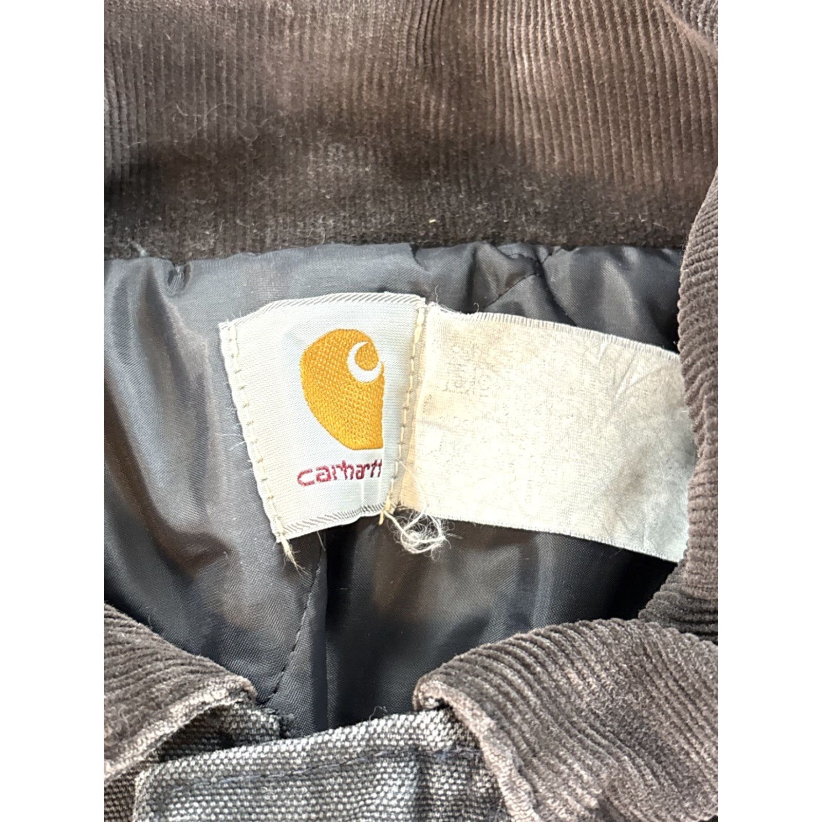 Carhartt VINTAGE Carhartt J02 BLK Artic Quilt Lined Canvas Corduroy Collar Work Jacket L Size US L / EU 52-54 / 3 - 4 Thumbnail