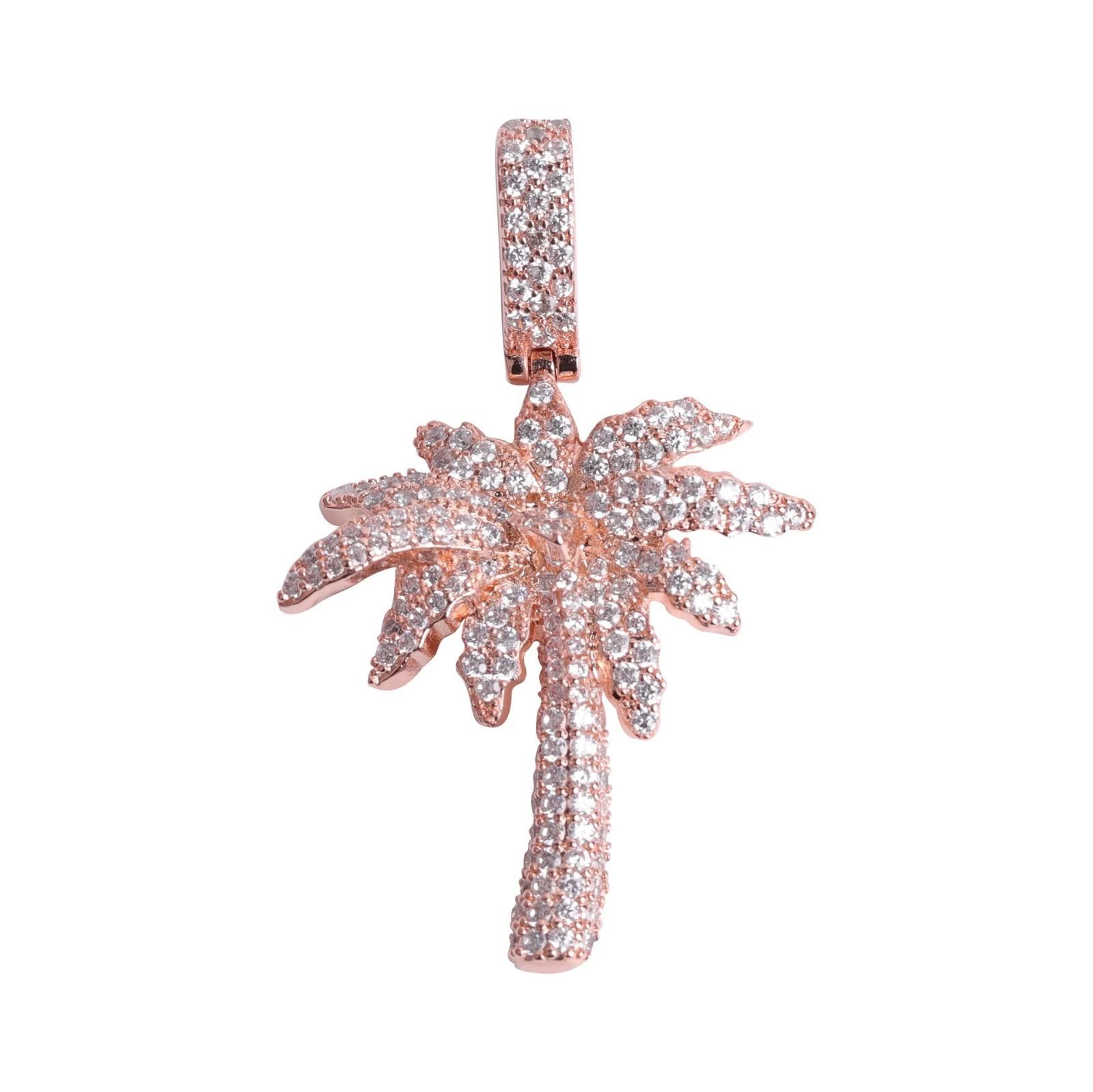 Japanese Brand Rose Gold Diamond Palm Tree Necklace Size ONE SIZE - 1 Thumbnail