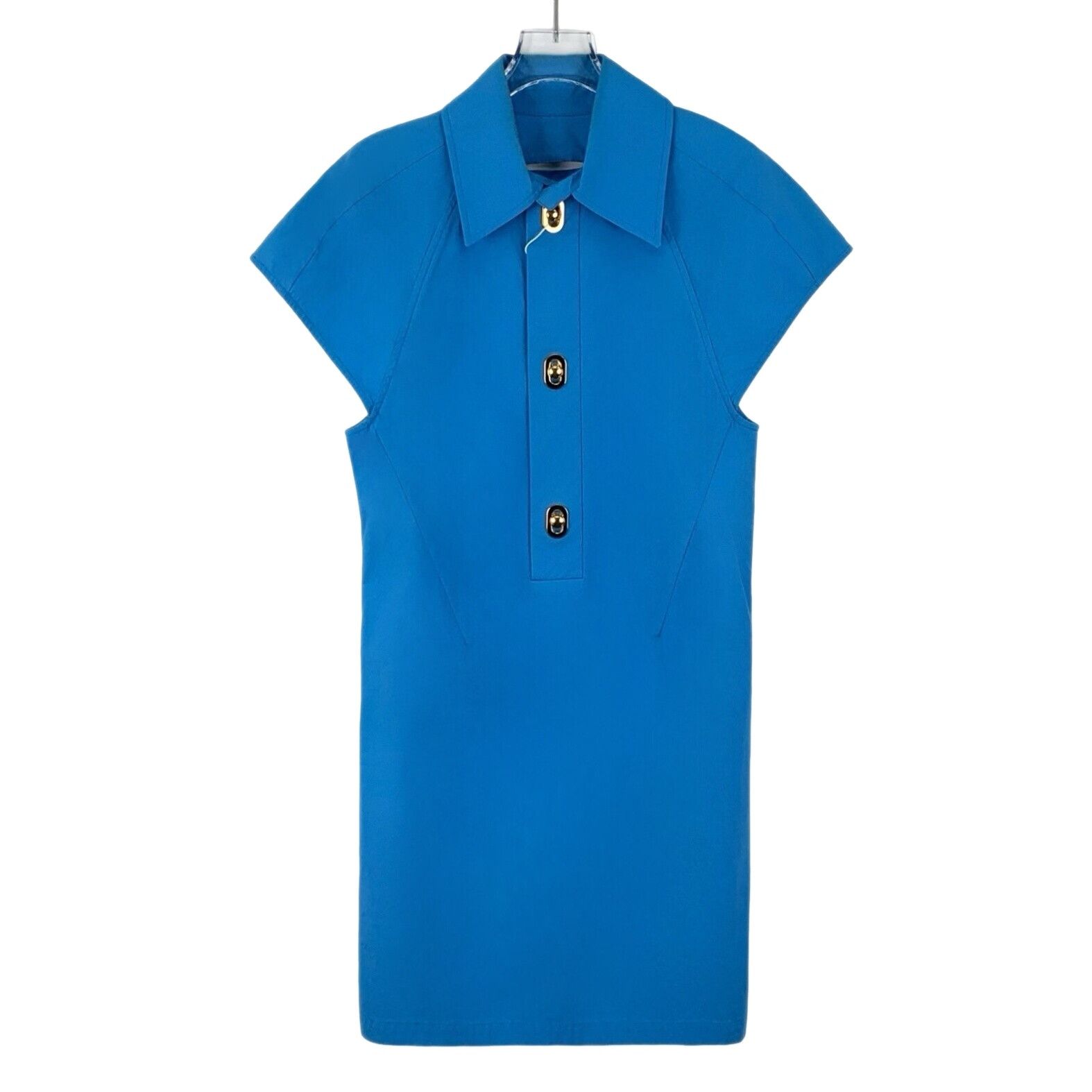 Bottega Veneta Bottega Veneta Blue Button-Up Mini Dress M Size M / US 6-8 / IT 42-44 - 1 Thumbnail