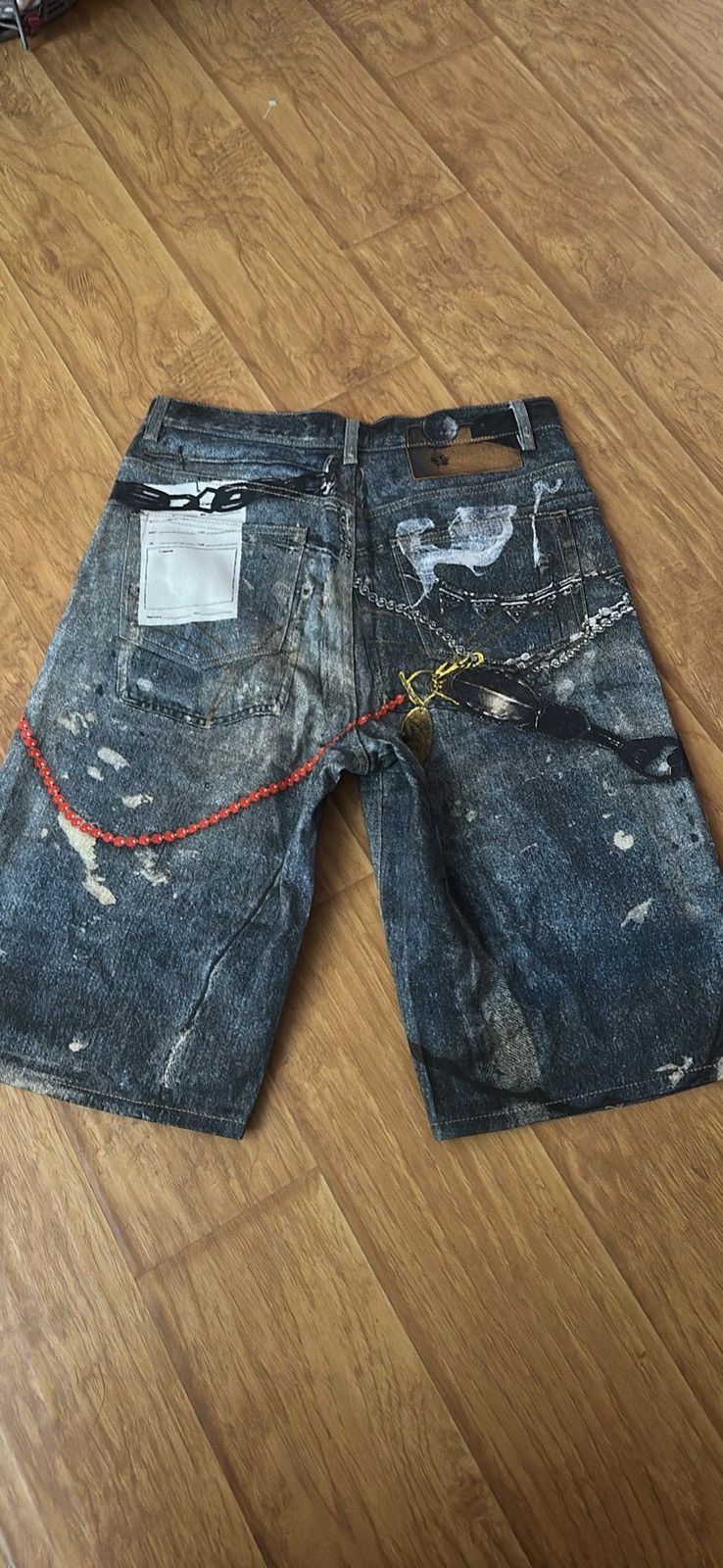 Japanese Brand Japanese style / Trompe L’Oeil style Denim shorts Size US 32 / EU 48 - 2 Thumbnail