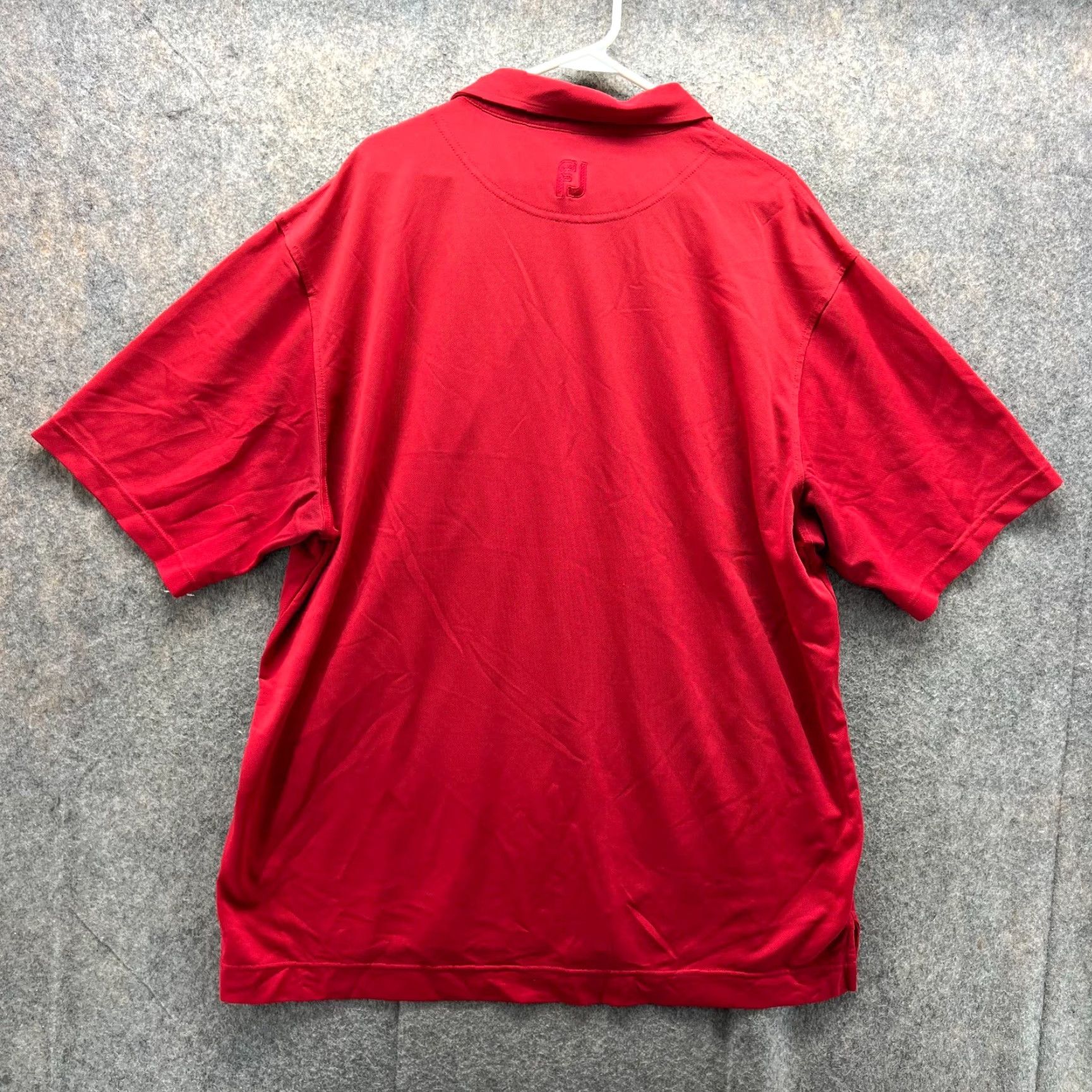 Footjoy FootJoy Polo Shirt Men 2XL Red Polyester Golf Club Logo Embroidered Performance Polo Shirt Red Mens 2XL FootJoy Logo Golf Size US XXL / EU 58 / 5 - 2 Thumbnail
