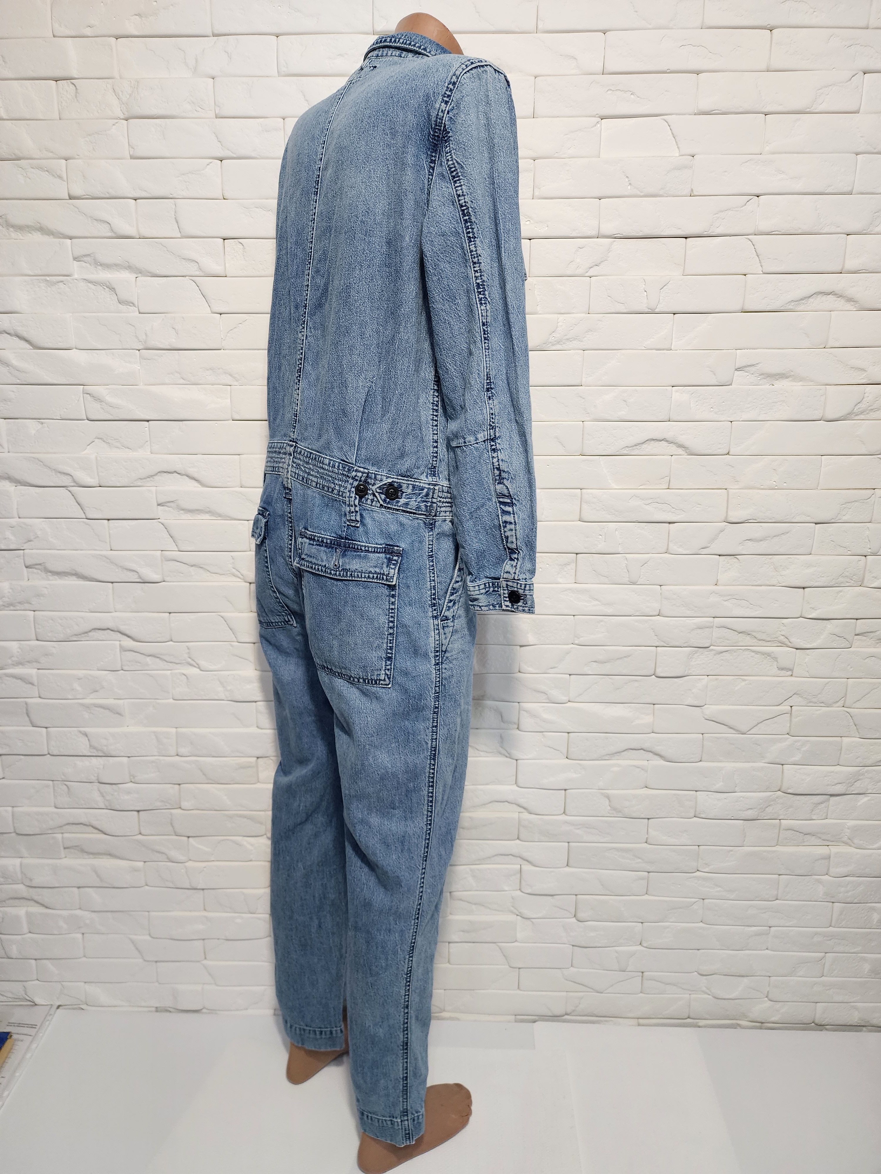 Other Women's blue jumpsuit made of wonderful denim. Size 34" / US 12 / IT 48 - 5 Thumbnail