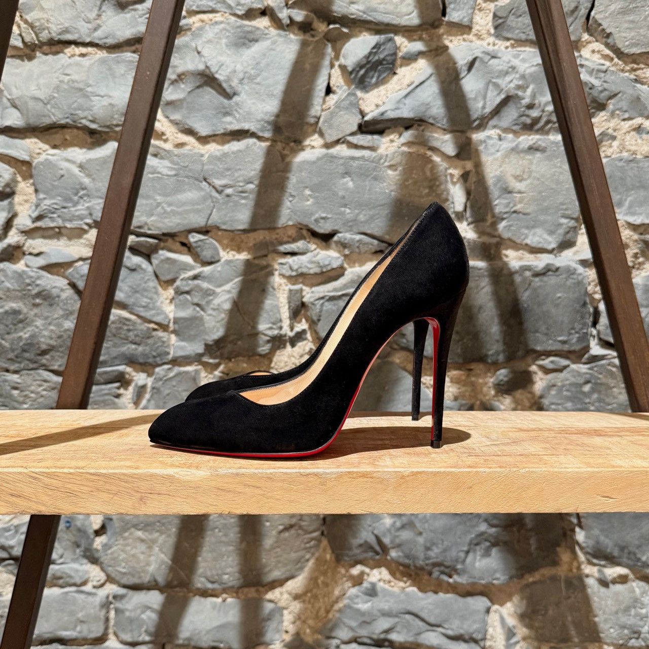 Christian Louboutin Christian Louboutin Black Suede Corneille 100 Pumps Size US 8 / IT 38 - 8 Thumbnail