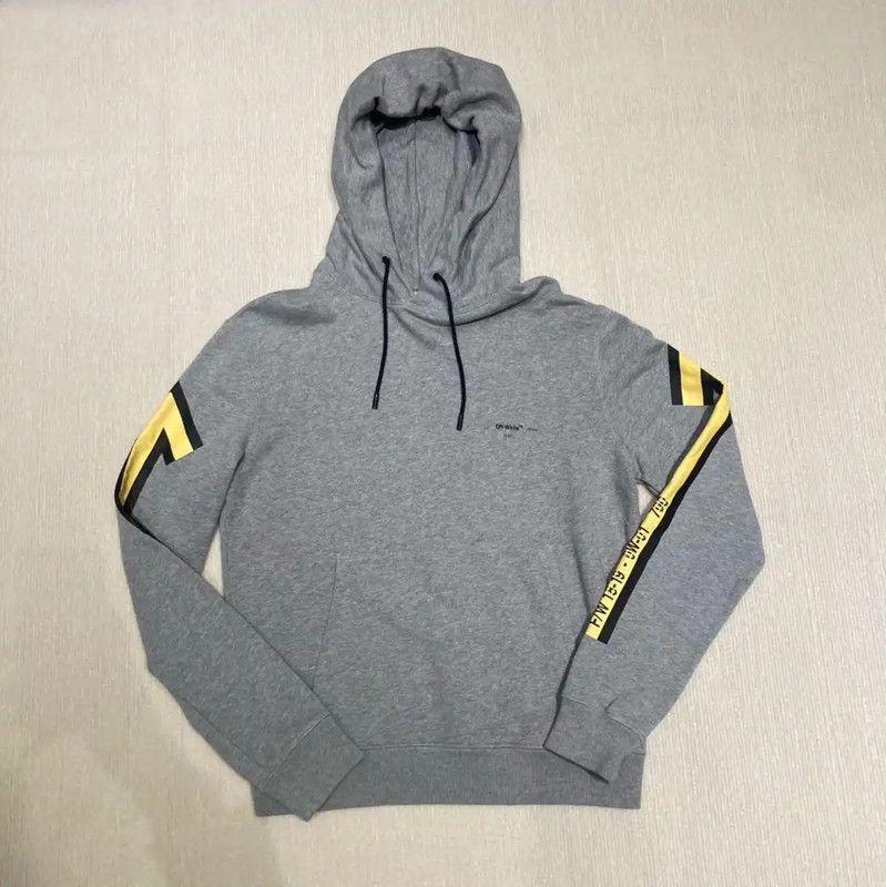 Off-White Off-White Gray Cotton Long Sleeve Hoodie 0089 Size US S / EU 44-46 / 1 - 1 Thumbnail