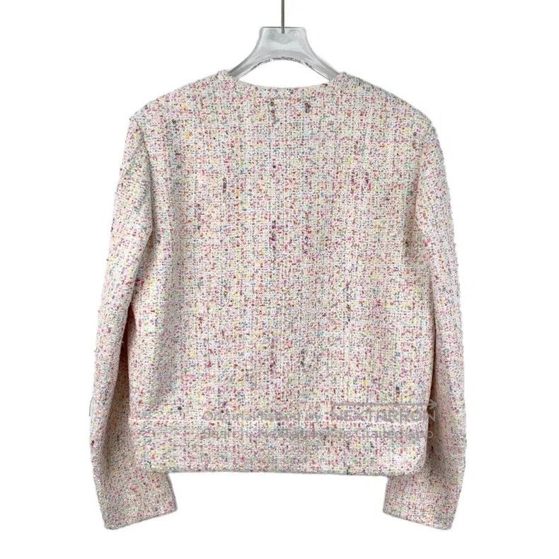 Chanel Chanel 25P light pink V-neck single-breasted long-sleeved Size XS / US 0-2 / IT 36-38 - 2 Thumbnail