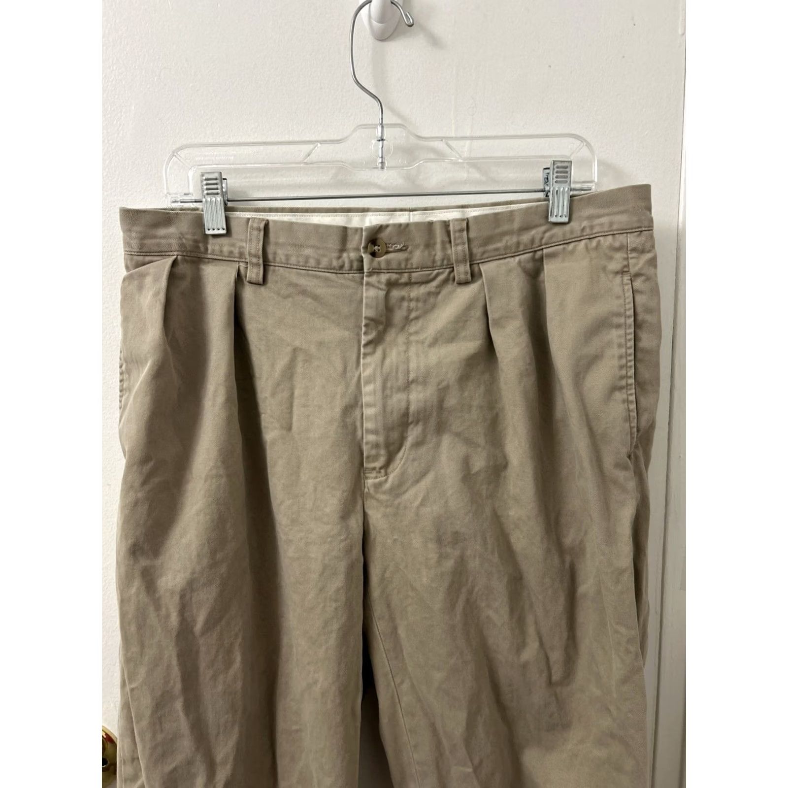 Polo Ralph Lauren Polo Ralph Lauren Pants Mens 33x30 Chino Flat Front Zip 30in Inseam Classic Fit Tan/Brown Stretch Logo Size US XS / EU 42 / 0 - 2 Thumbnail