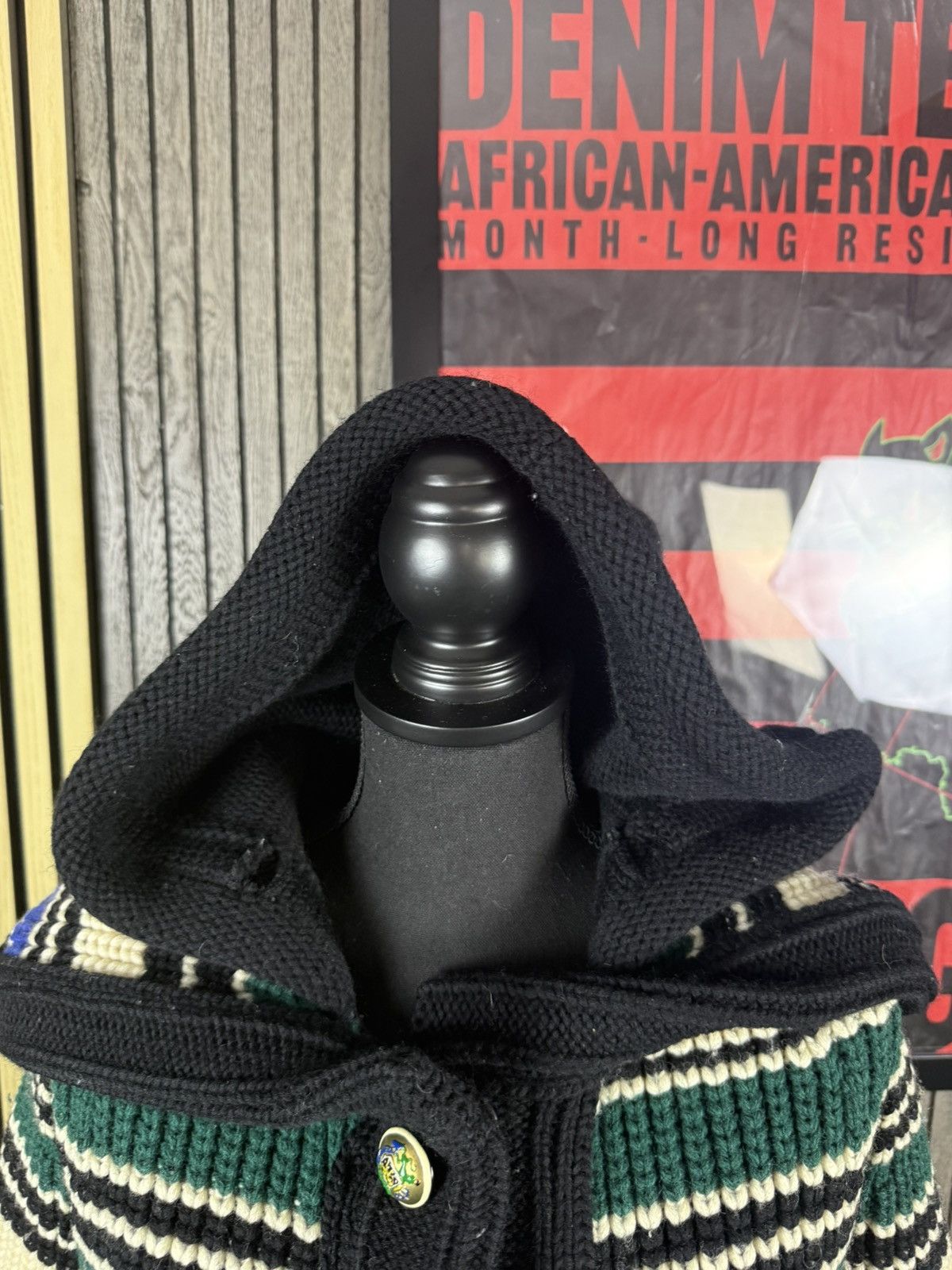 Balenciaga VINTAGE BALENCIAGA STRIPED HEAVY KNIT HOODED SWEATER 2007 Size XS / US 0-2 / IT 36-38 - 14 Thumbnail