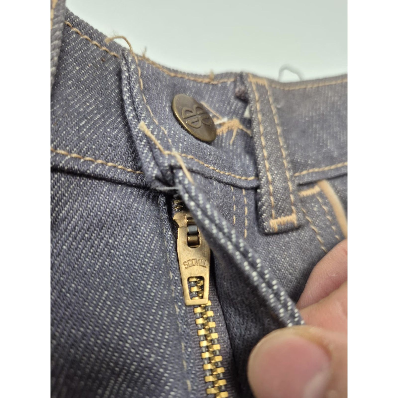 Bill Blass VINTAGE Bill Blass Casual Slacks Mens 28x35 Blue Denim Chino Pants USA NWT Size US 28 / EU 44 - 4 Thumbnail