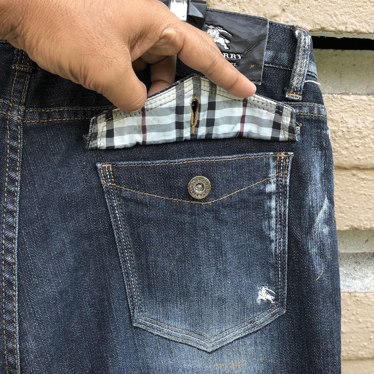 Burberry Burberry Black Label Stretchable Embroidery Logo Denim Pant Size US 32 / EU 48 - 8 Thumbnail