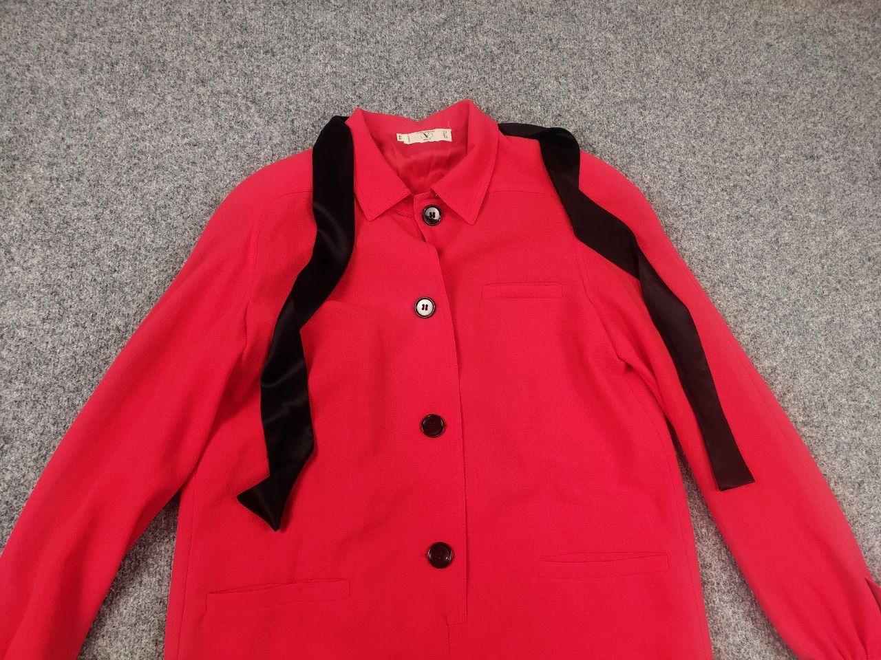 Valentino Vintage 80's Valentino miss V Red shirt dress long sleeves Size M / US 6-8 / IT 42-44 - 3 Thumbnail