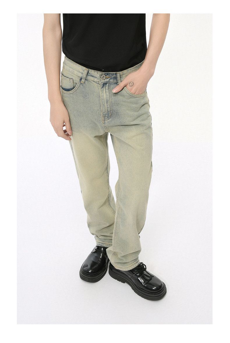 Japanese Brand Japanese retro slim straight distressed washed jeans Size US 32 / EU 48 - 2 Thumbnail