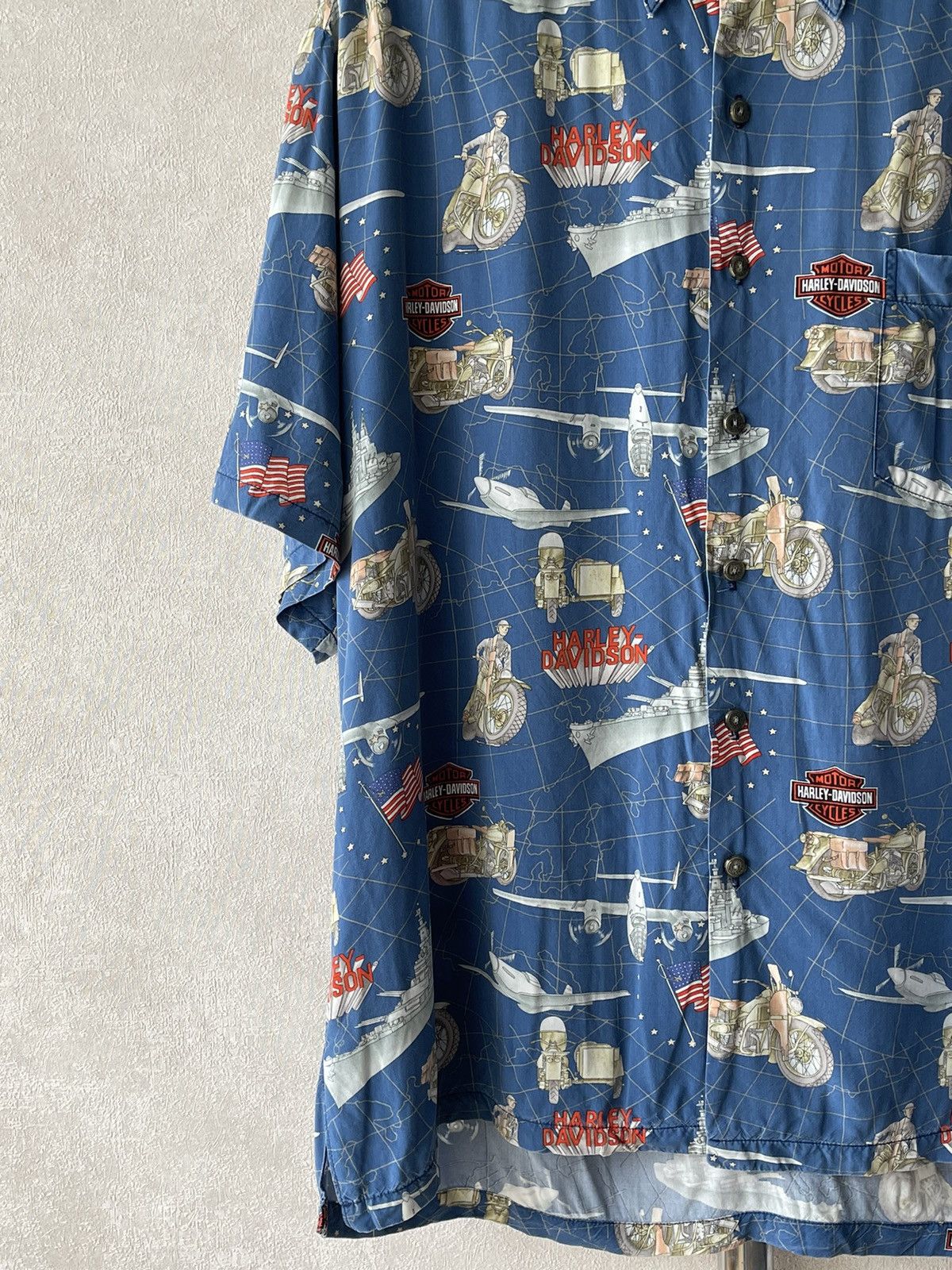 Harley Davidson 90s Harley Davidson Moto Tori Richard Hawaiian Shirt USA Size US L / EU 52-54 / 3 - 3 Thumbnail