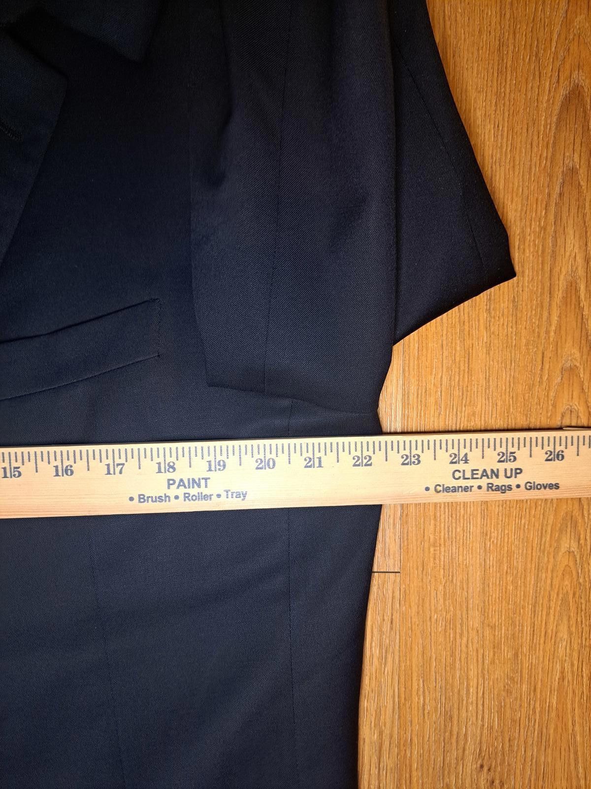 Hickey Freeman Hickey Freeman Blazer Mens 46L Black Gold Buttons Cashmere Size 46L - 10 Thumbnail