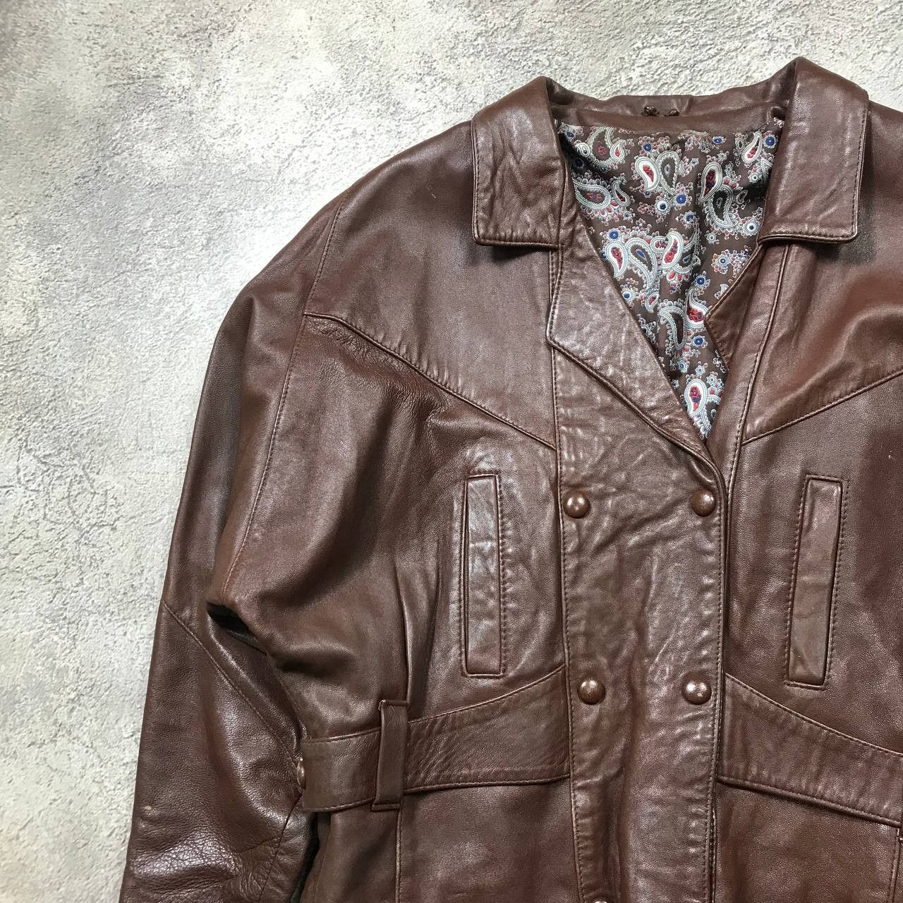 Vintage Vintage Y2K Brown Leather Jacket Streetwear Grunge 90s M Size M / US 6-8 / IT 42-44 - 2 Thumbnail