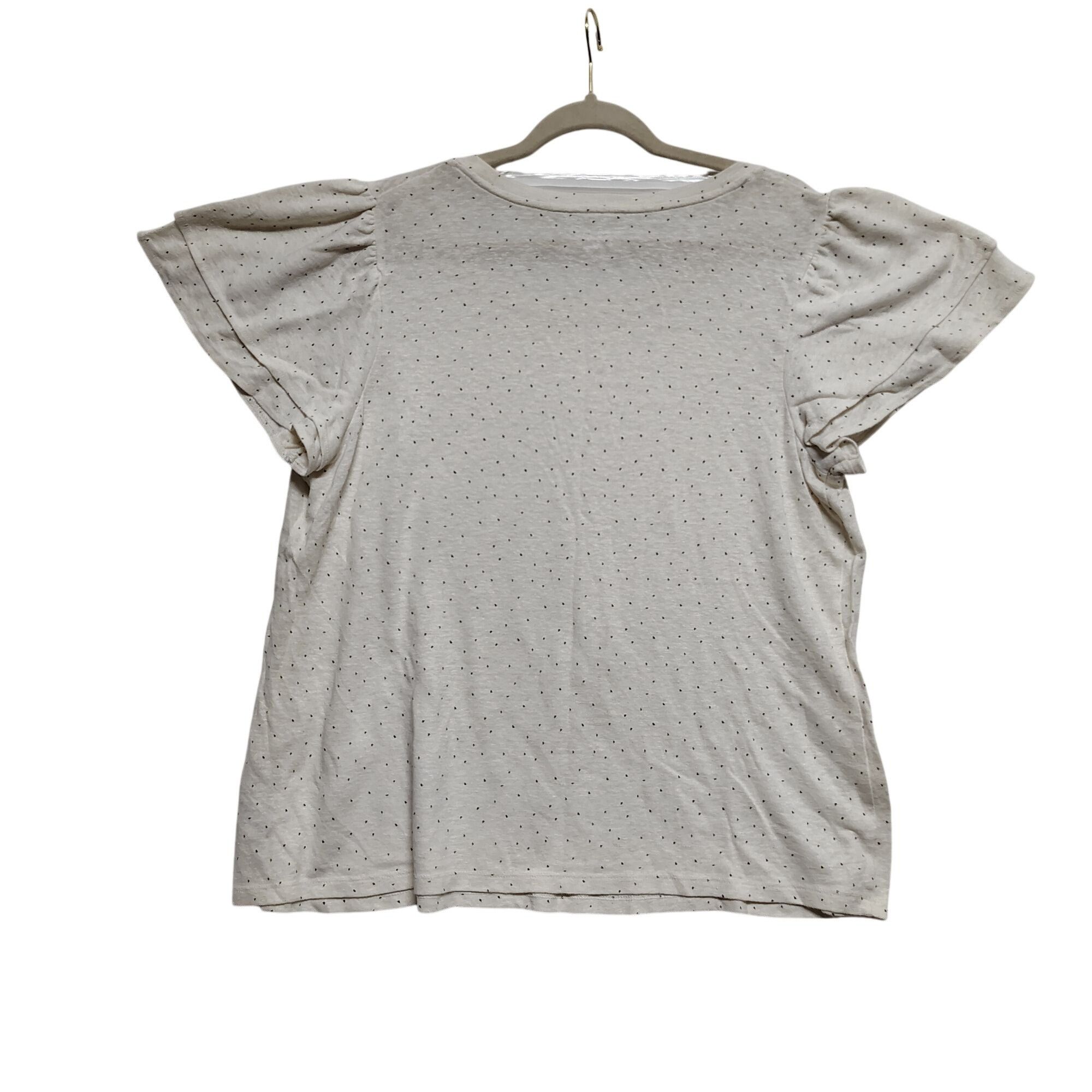 Other Ava & Viv Womens XL White Polka Dot Tee With Double Cap Slee Size XL / US 12-14 / IT 48-50 - 2 Thumbnail