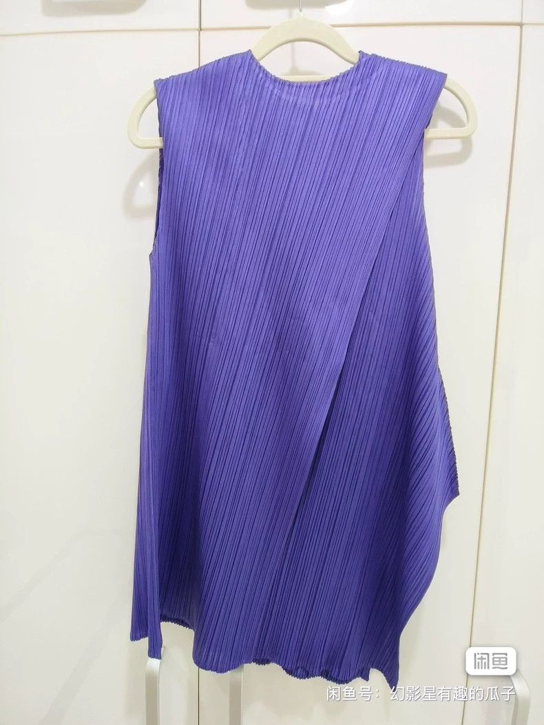 Issey Miyake Issey Miyake Purple pleated vest Size L / US 10 / IT 46 - 2 Thumbnail
