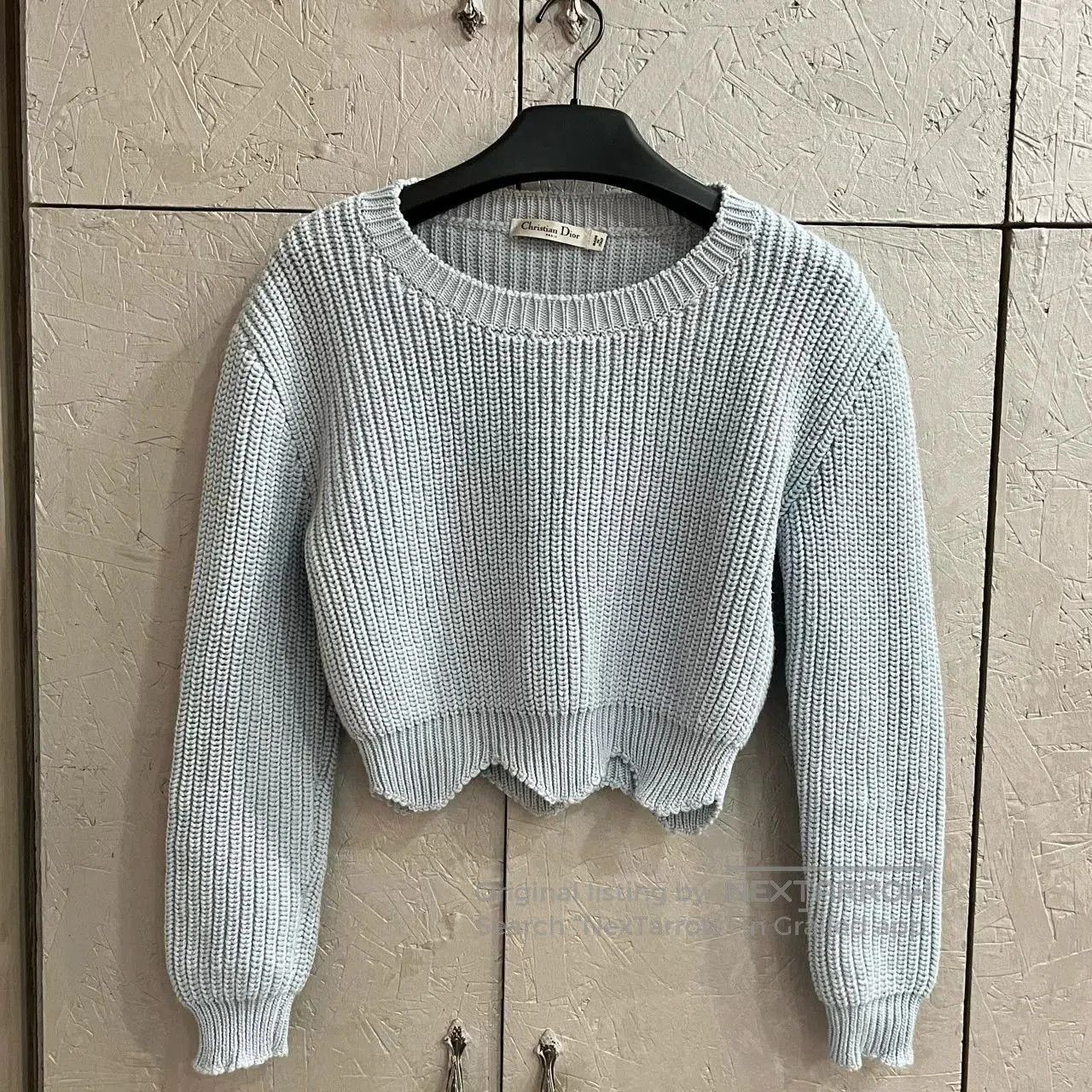 Dior blue round neck knit sweater by dior. Size US XS / EU 42 / 0 - 1 Thumbnail