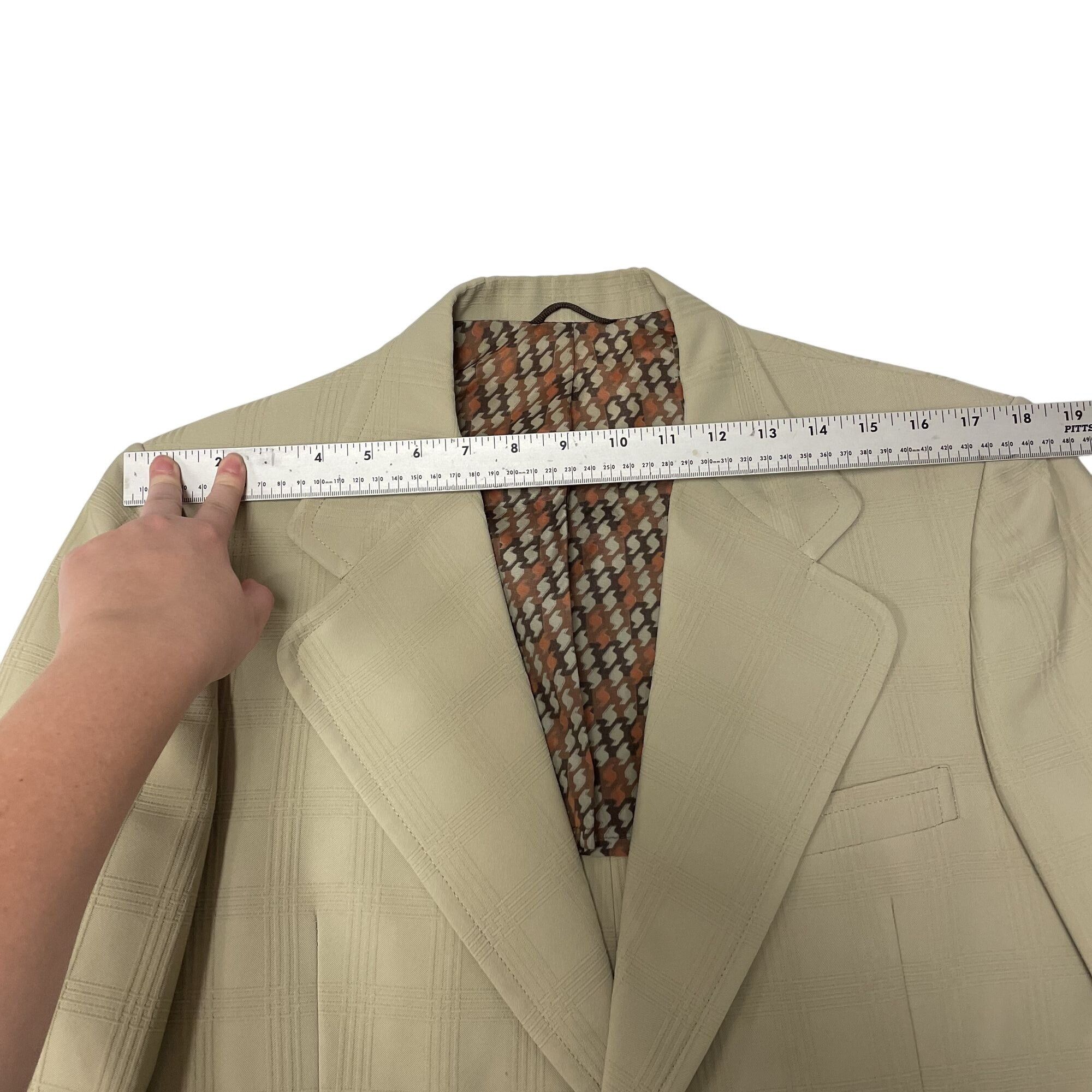 Other Vtg Linden Clothes Khaki Sport Coat TEXTURED Jacket Size 38L - 9 Thumbnail