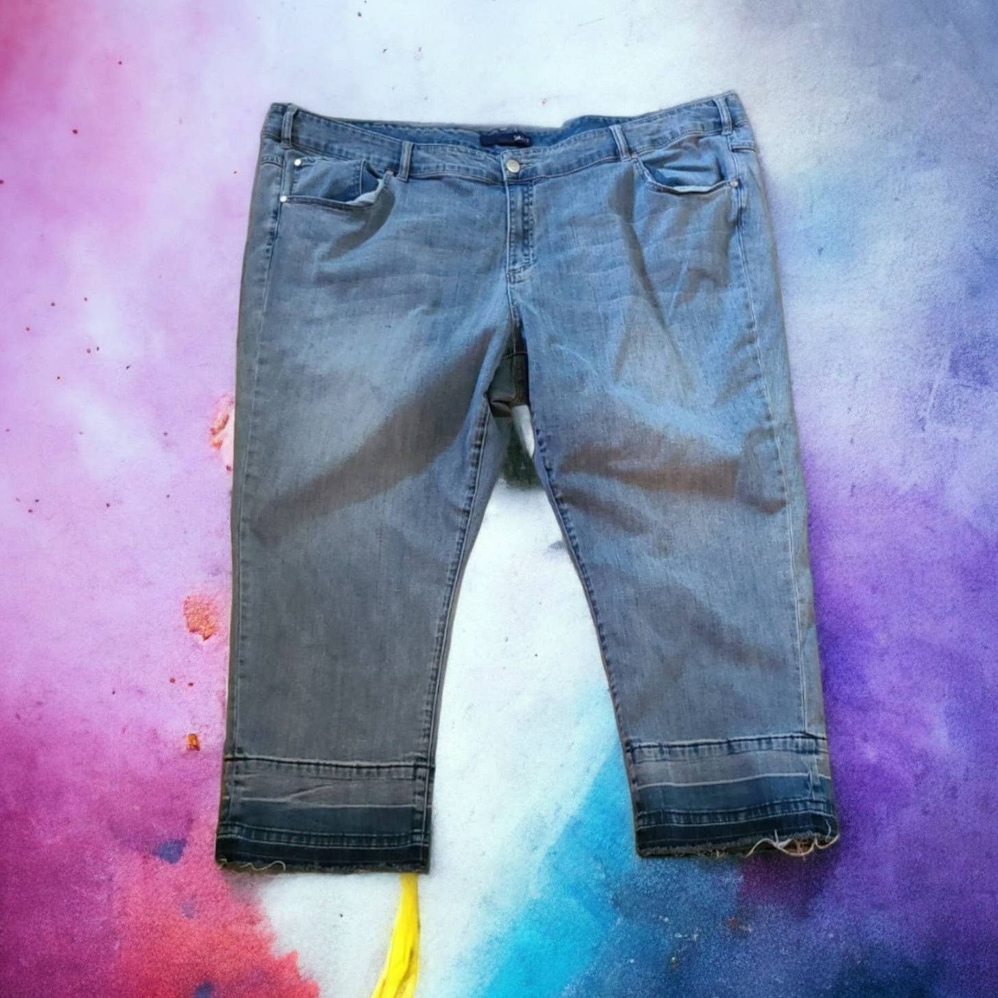 Denim & Co. Super cute women's blue jeans by Denim 24/7 3XL Size 42" / US 20 - 1 Thumbnail