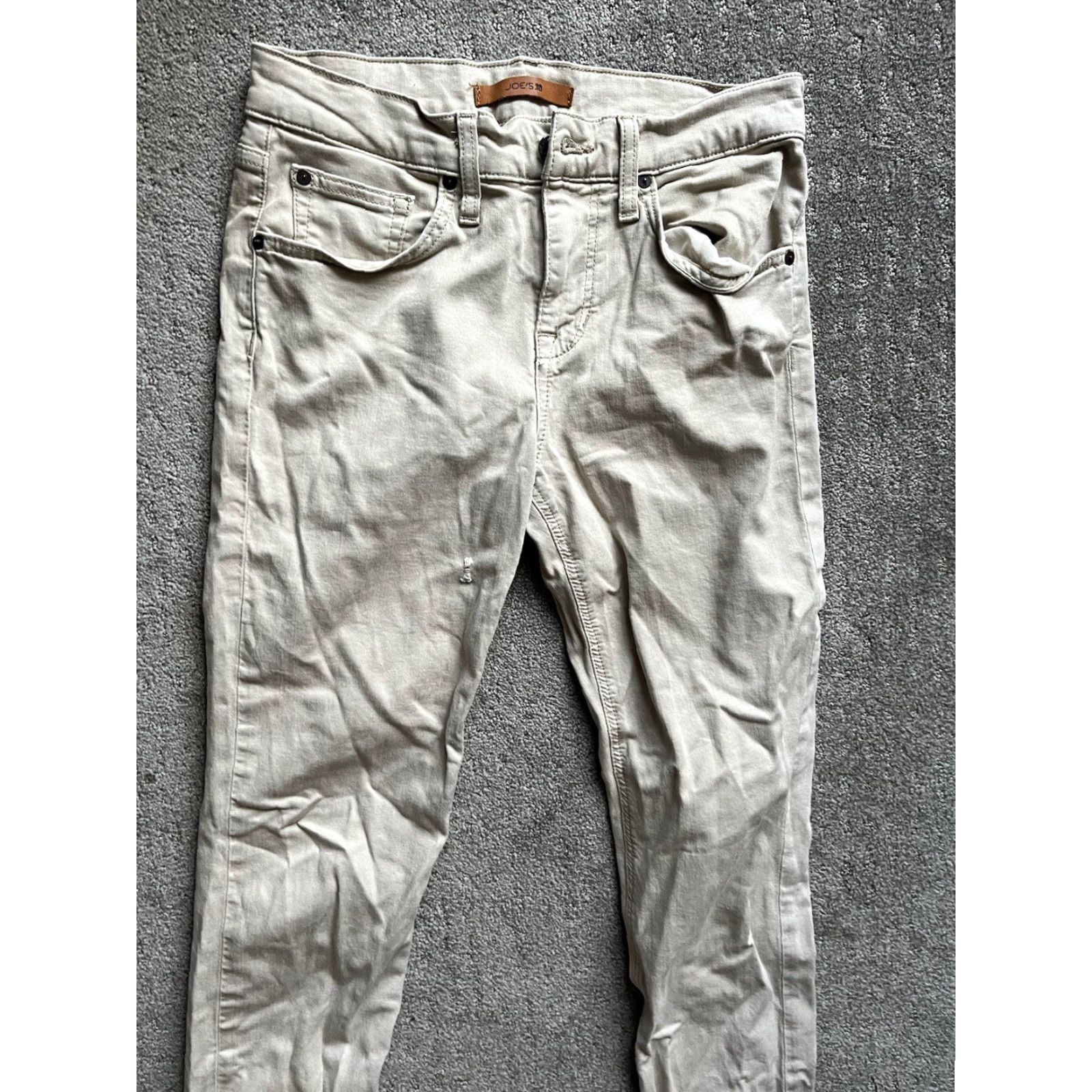Vintage JOE'S JEANS Men's Slim Fit Straight Leg Jeans 28x30 Beige Cotton Blend Stretch Size US 28 / EU 44 - 4 Thumbnail