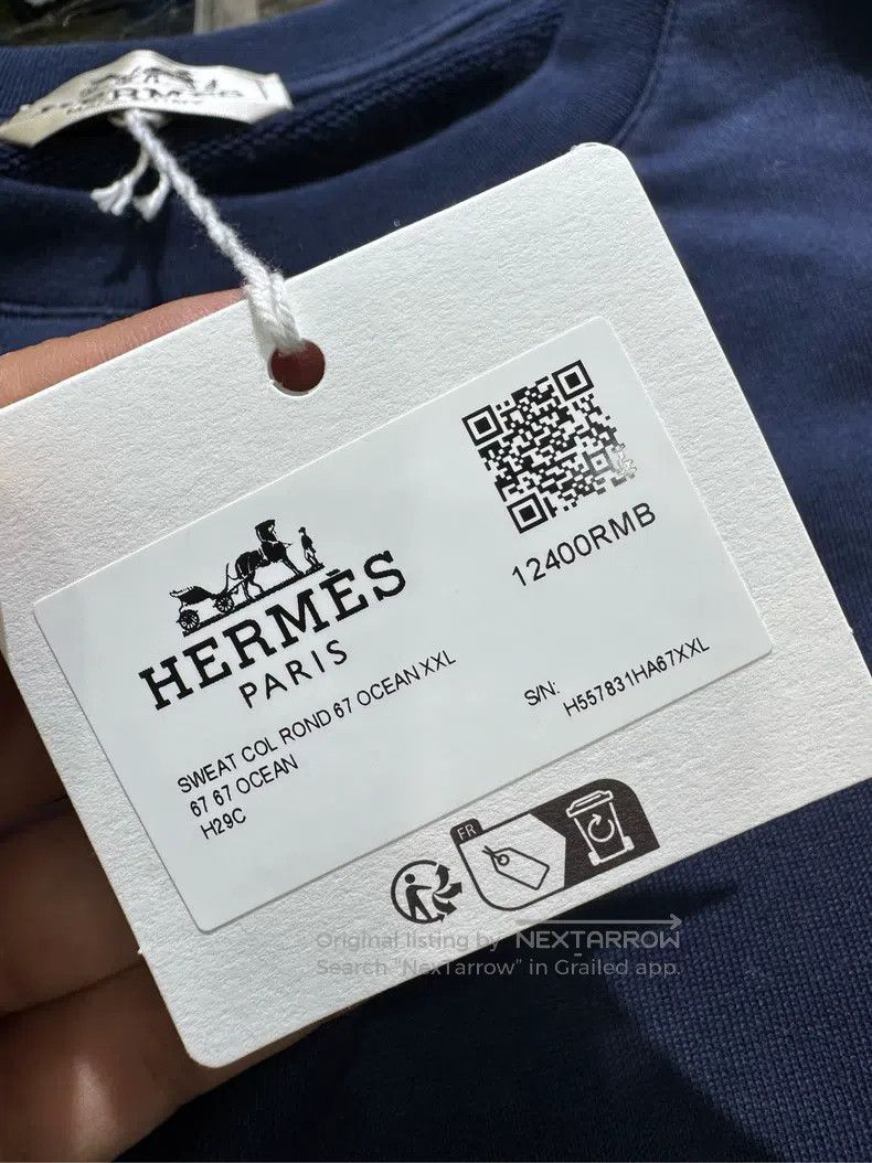 Hermes Hermes Dark blue sweatshirt Size US XXL / EU 58 / 5 - 5 Thumbnail