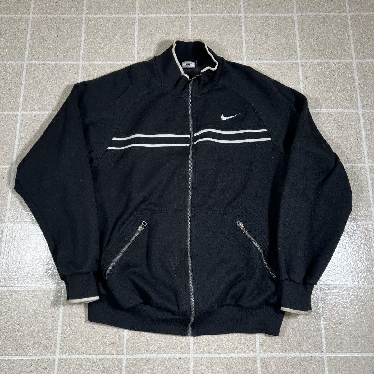 Nike Vintage Nike Jacket Mens XL Black White Zip Track Athletic Size US XL / EU 56 / 4 - 1 Thumbnail