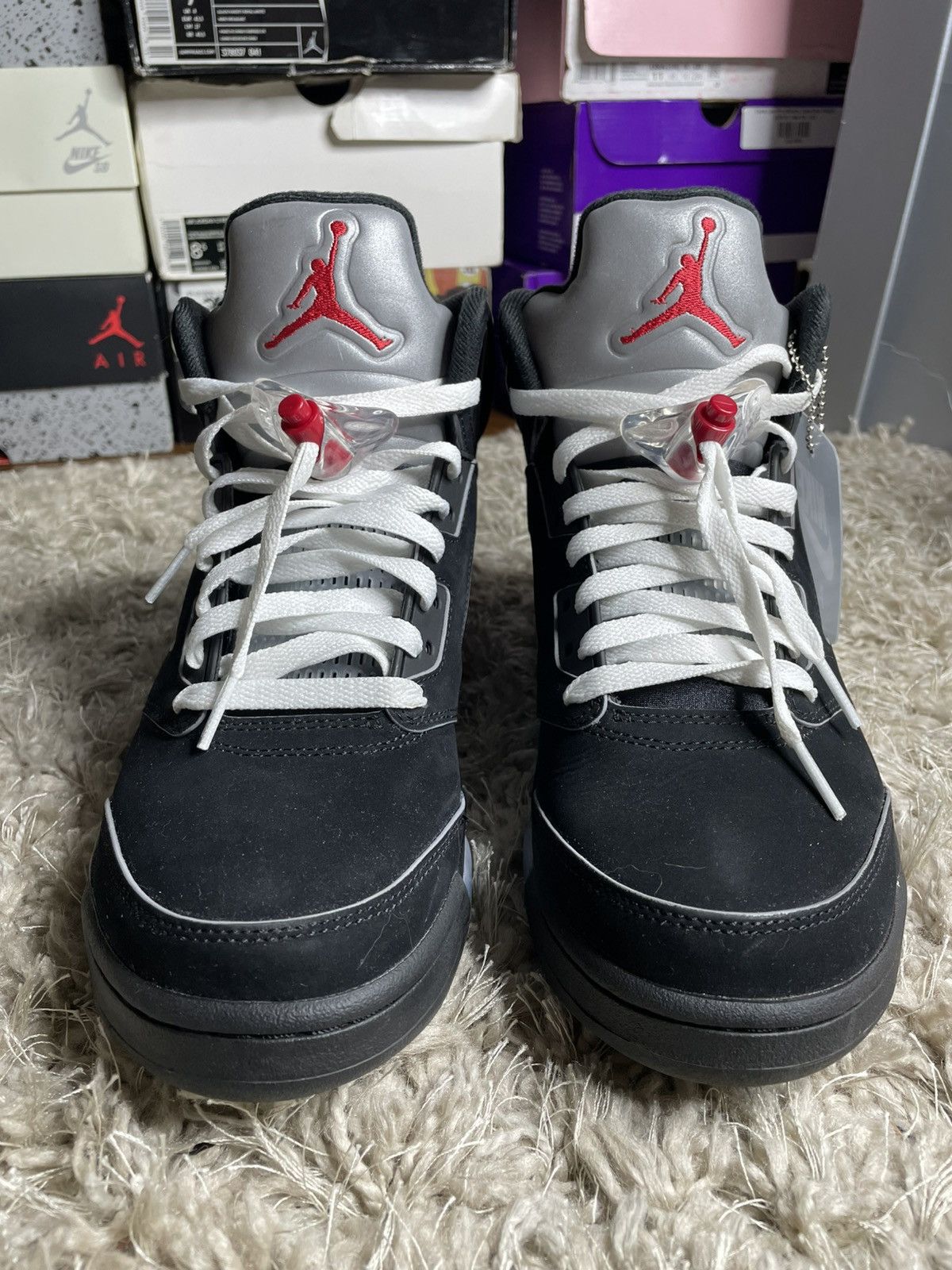 Jordan Brand Jordan 5 Black Metallic Size US 8.5 / EU 41-42 - 4 Thumbnail