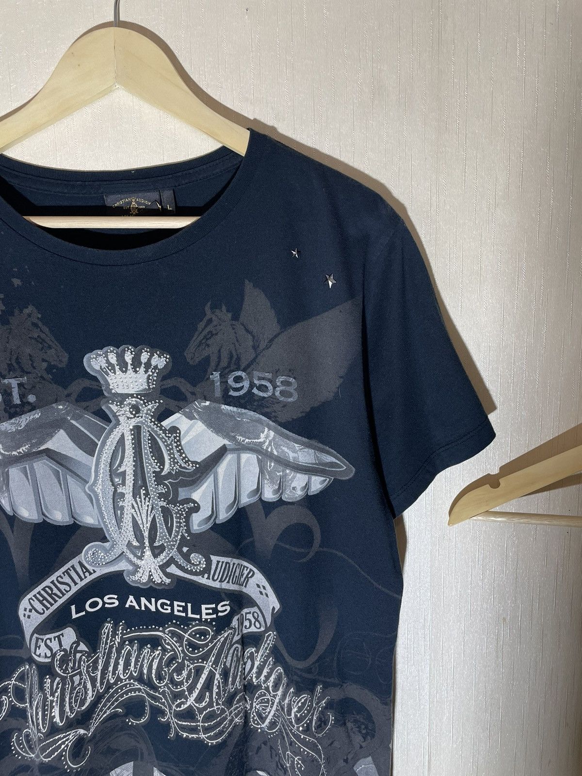 Ed Hardy × Vintage Christian Audigier vintage streetwear T shirt Size US L / EU 52-54 / 3 - 3 Thumbnail