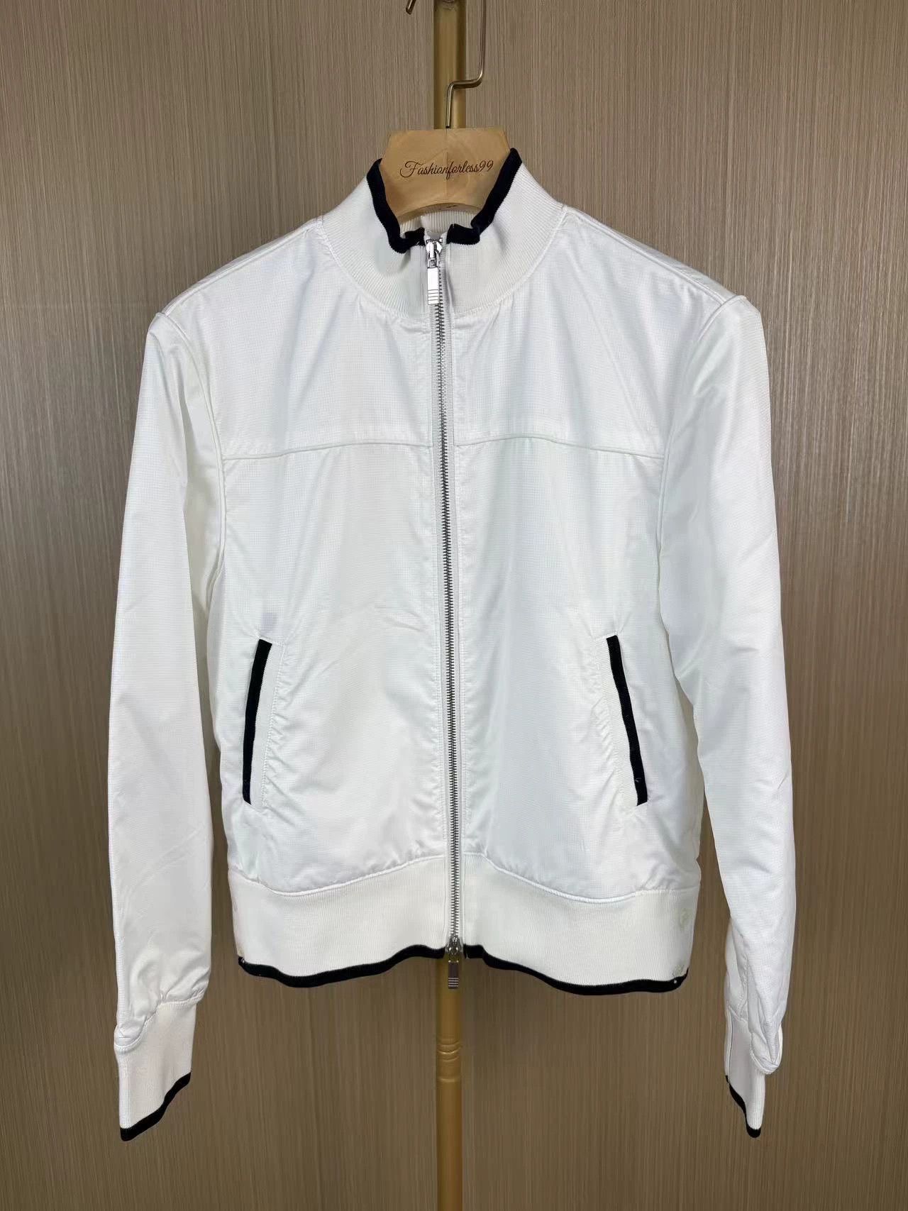 Thom Browne Thom Browne White Stand Collar Zip Jacket Size US M / EU 48-50 / 2 - 1 Thumbnail